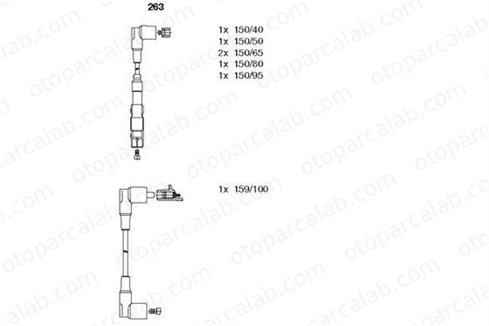 BREMI 263 Buji Kablosu MERCEDES-BENZ 124 Sedan 124 T-Model 0300890558