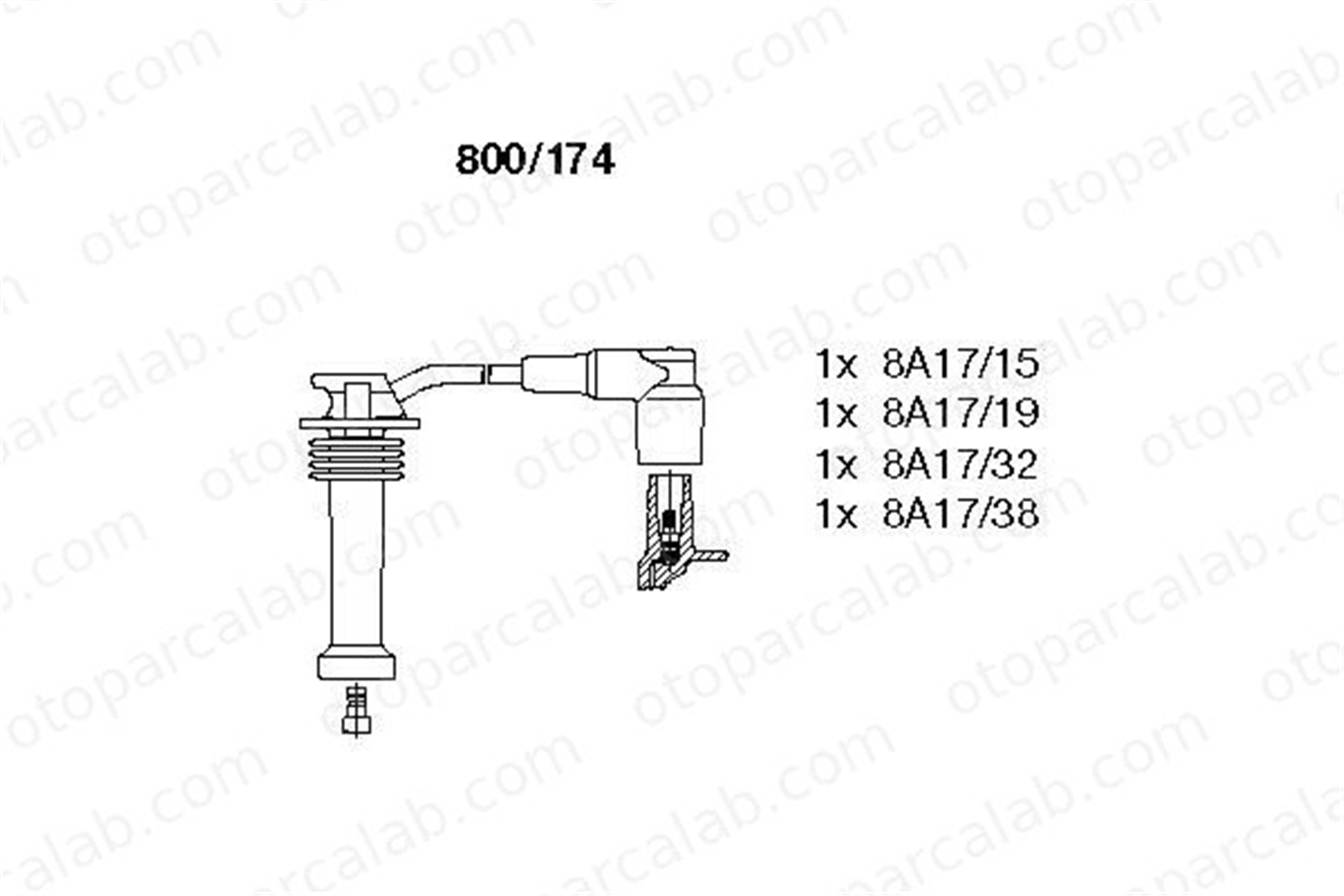 BREMI 800/174 Buji Kablosu FORD FIESTA VI FOCUS III Turnier 1U2J12280A1A 30731424