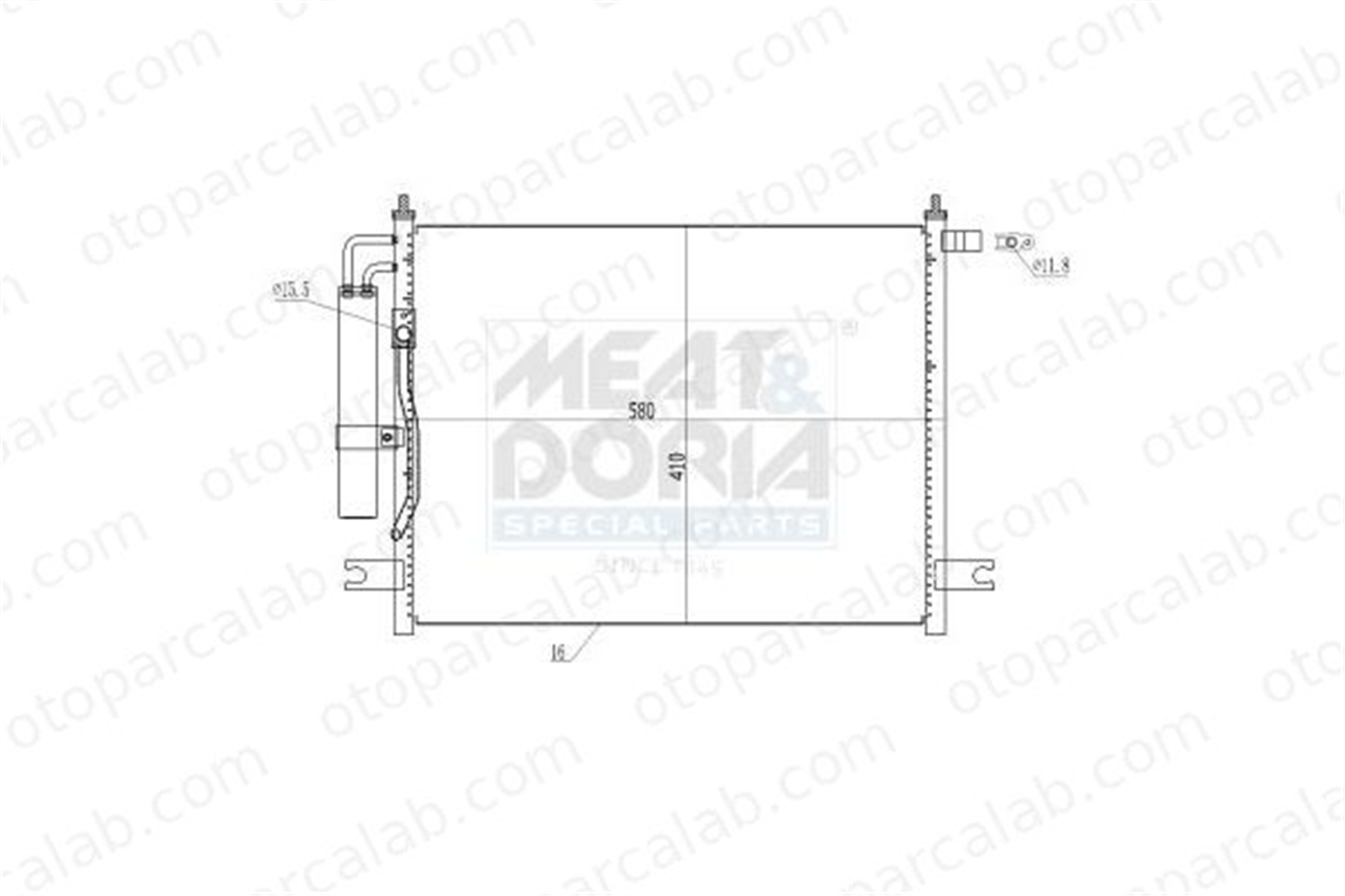 BSG 16-525-004 Klima Radyatörü CHEVROLET AVEO / KALOS Sedan AVEO / KALOS Hatchback 96539632 96469288