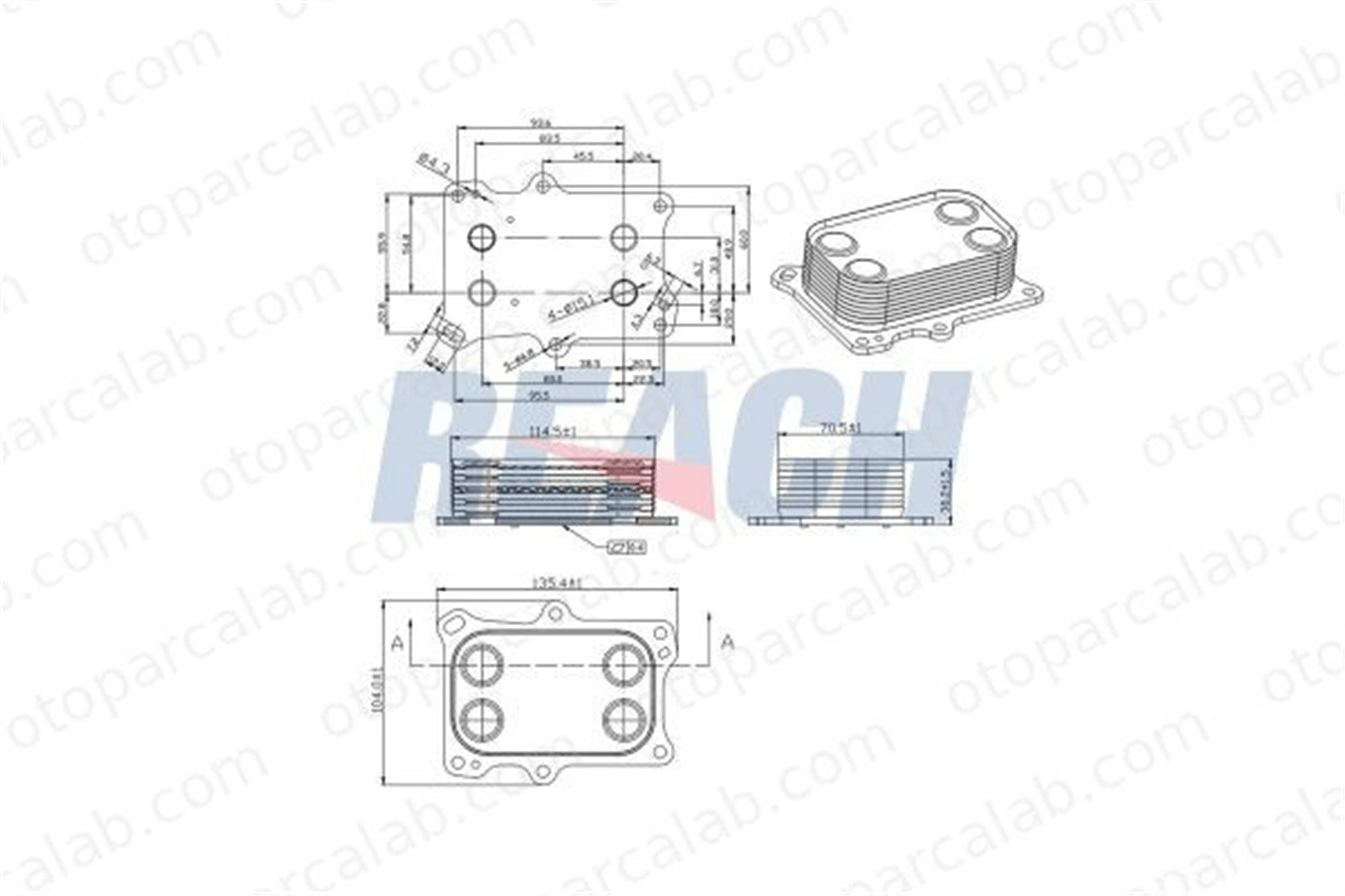 BSG 25-506-018 Motor Yağ Soğutucu ALFA ROMEO MITO GIULIETTA 55236756 55219087