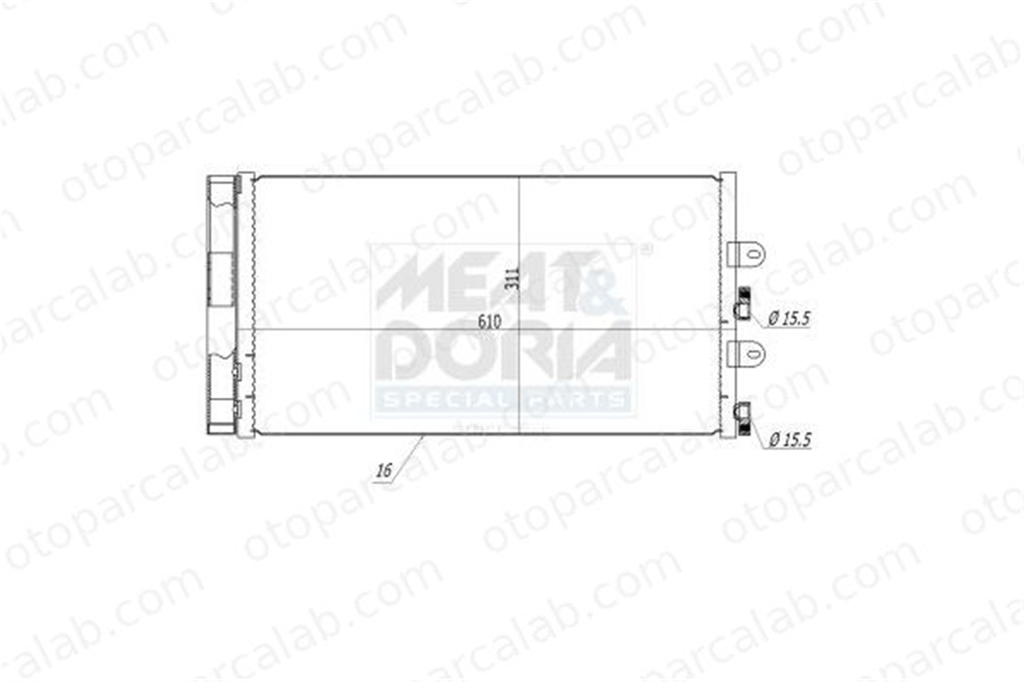 BSG 25-520-057 Klima Radyatörü FIAT PUNTO PUNTO Kasa/eğik arka 51712975 51763472
