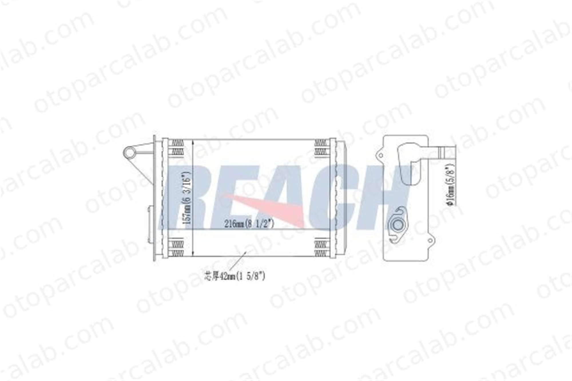 BSG 25-530-013 Kalorifer Radyatörü FIAT UNO FIORINO Kasa/büyük limuzin 7754055 5943154