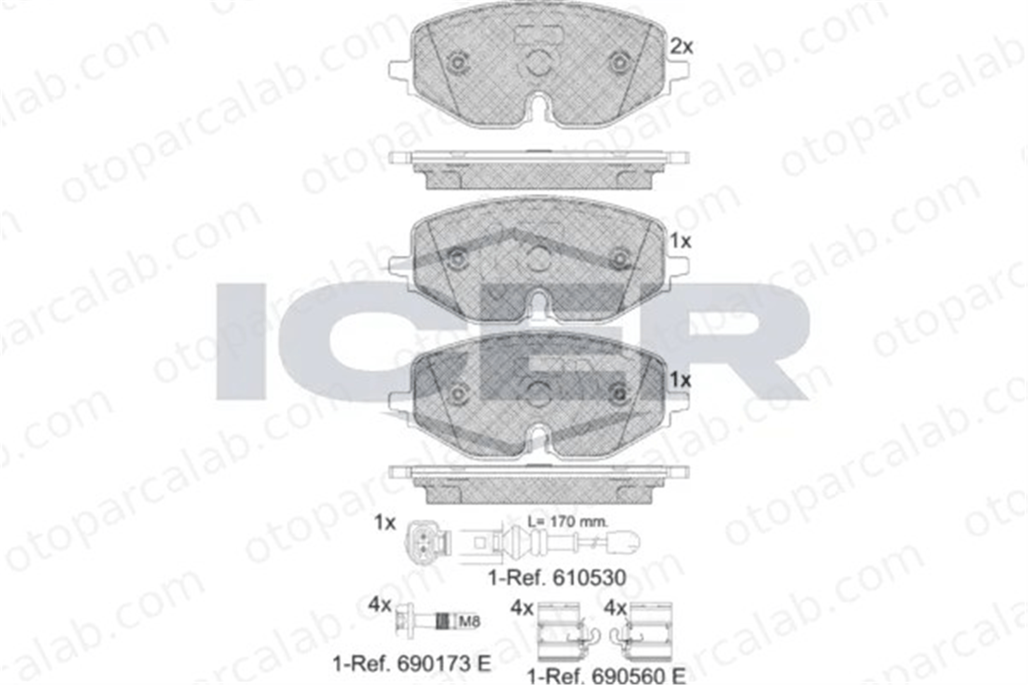 BSG 30-200-050 Fren Disk Balata Ön SEAT LEON SKODA OCTAVIA IV Combi VWN3CA2D390EA 2614210