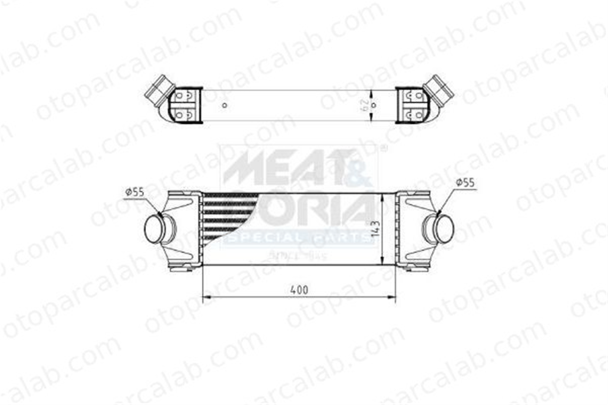 BSG 30-535-015 Turbo Radyatörü FORD TRANSIT Minibüs/Otobüs TRANSIT Panelvan/Van 6C119L440AC 1371241