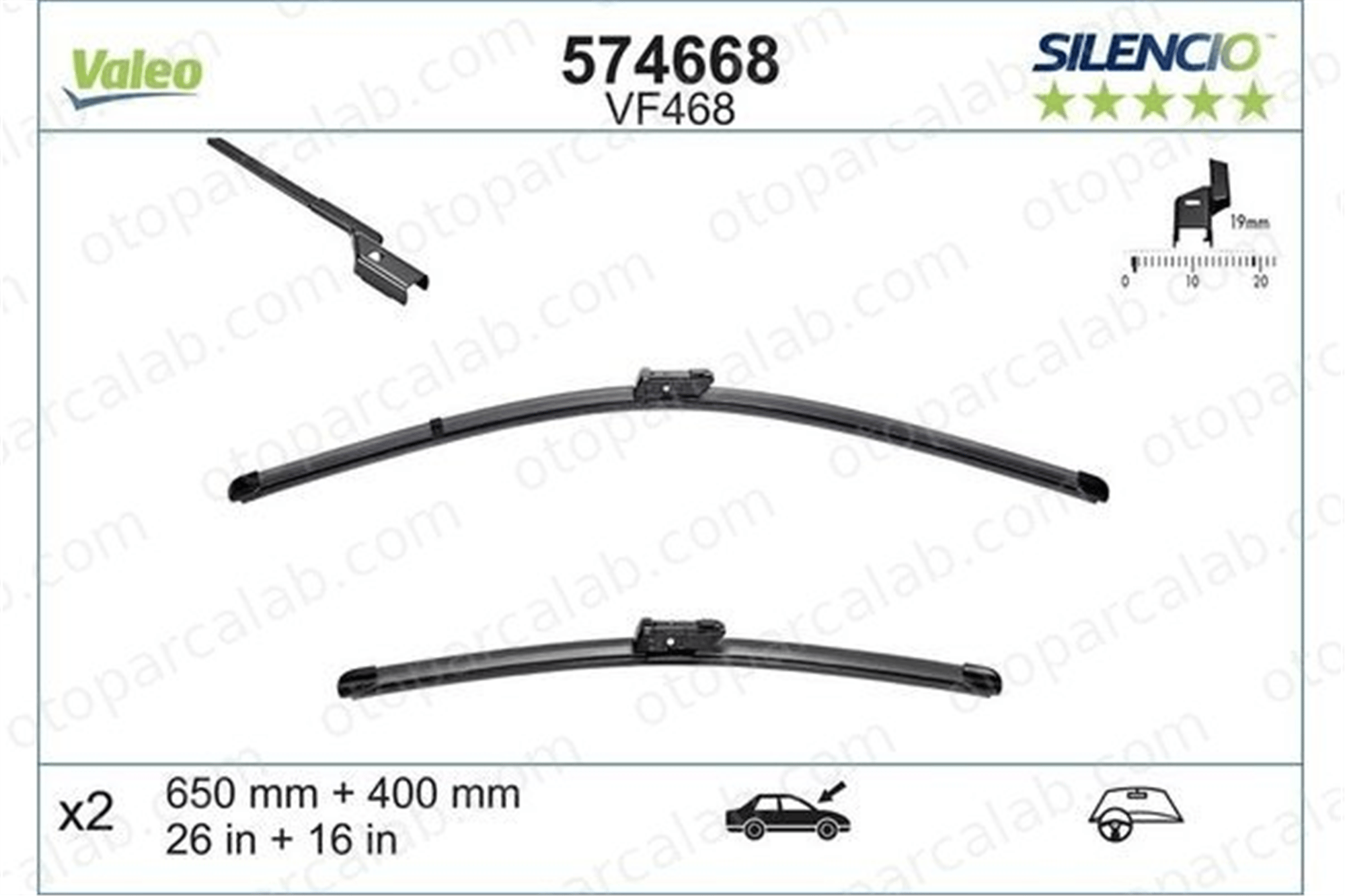 BSG 70-992-010 Silecek Süpürgesi Ön 650/380 mm - 26/15 inç FORD FIESTA VI CITROËN BERLINGO Kasa/büyük limuzin 8A6JS17528AA 61619478909