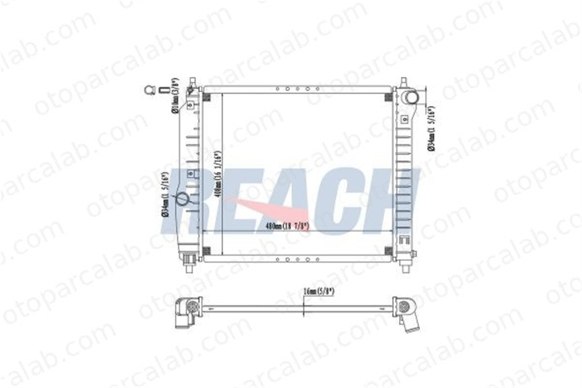 BSG 75-520-031 Su Radyatörü CHEVROLET AVEO / KALOS Sedan DAEWOO KALOS P96536523 96443475