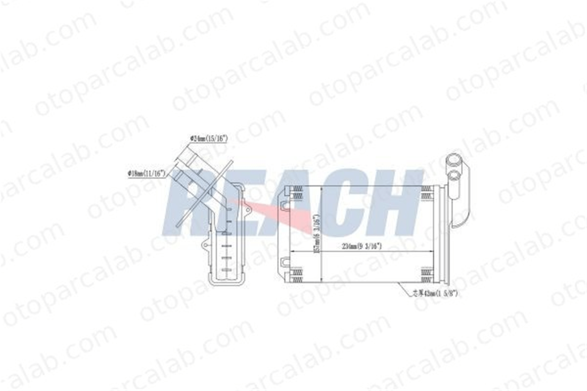 BSG 75-530-008 Kalorifer Radyatörü RENAULT MEGANE I Classic MEGANE I 7701204680 7701033457