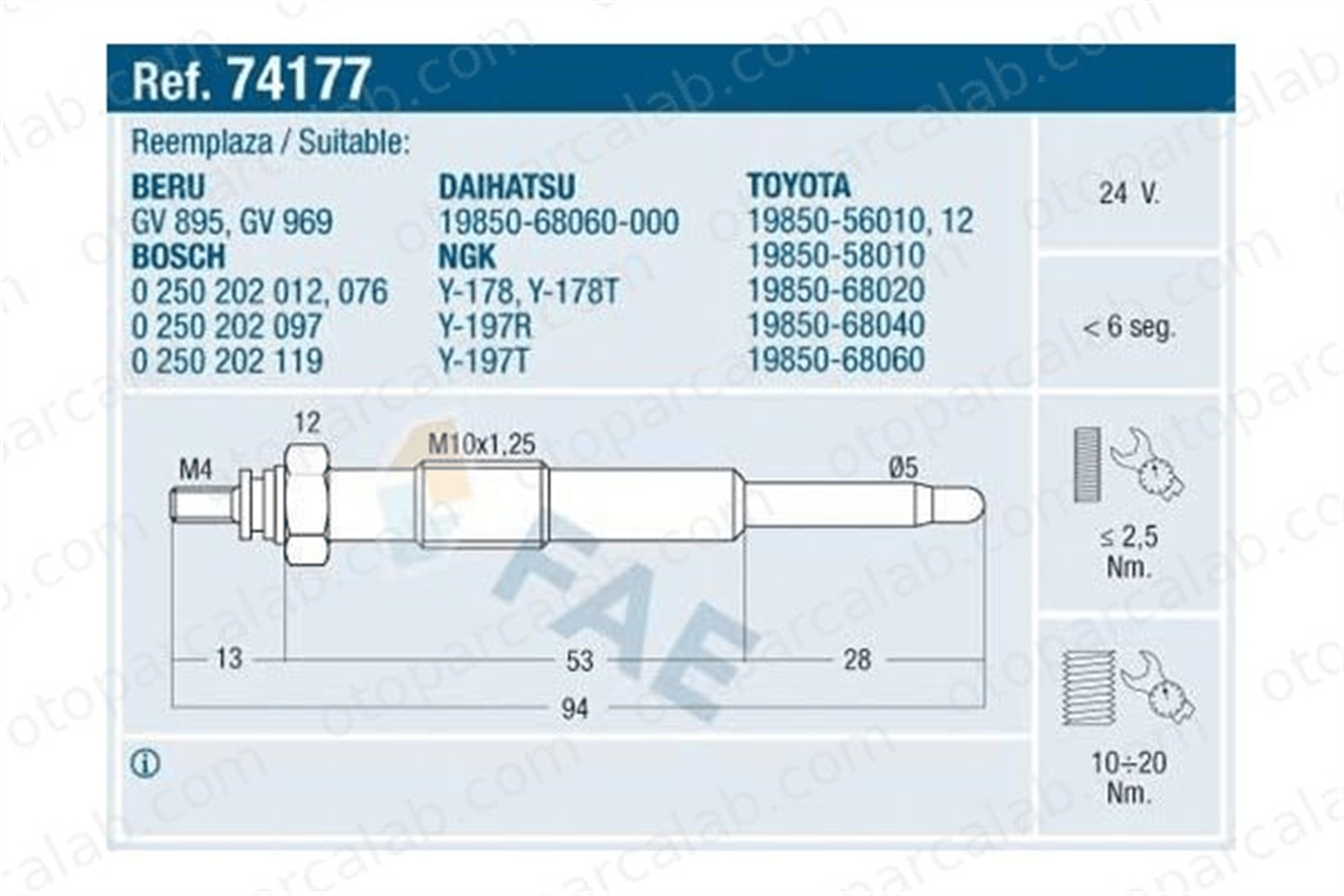BSG 85-870-009 Isıtma Bujisi TOYOTA LAND CRUISER LAND CRUISER Pick-up 1985A68060 1985068060000