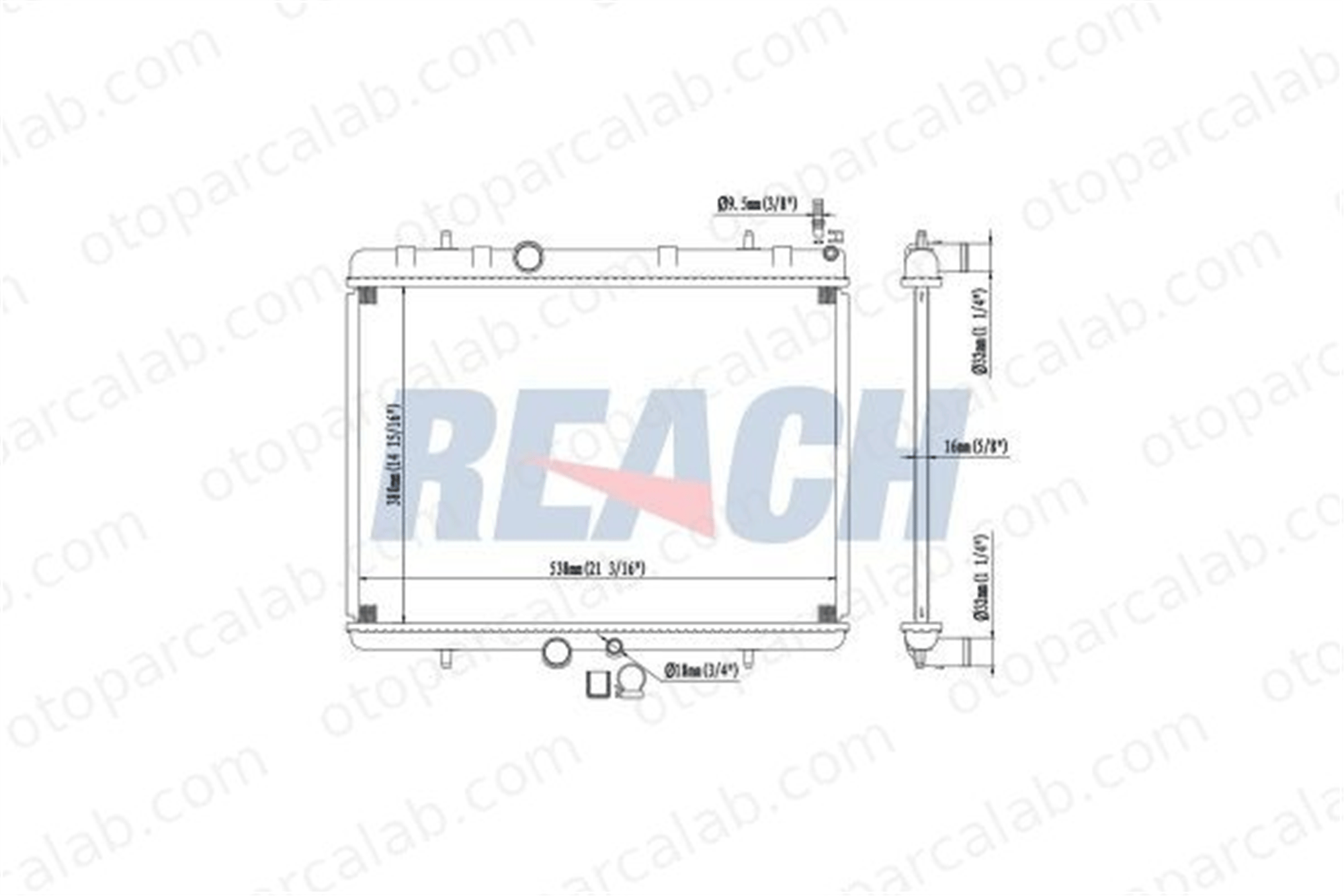 BSG 95-520-008 Su Radyatörü PEUGEOT 307 307 Break 9645587480 1330A2
