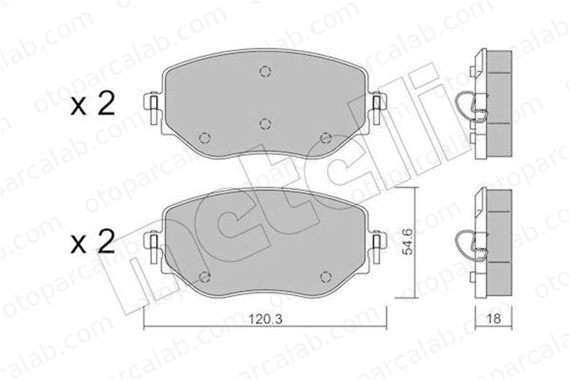 CARRINGO 55087 Fren Disk Balata Ön RENAULT CLIO V NISSAN MICRA V 410608885R D106000Q1J