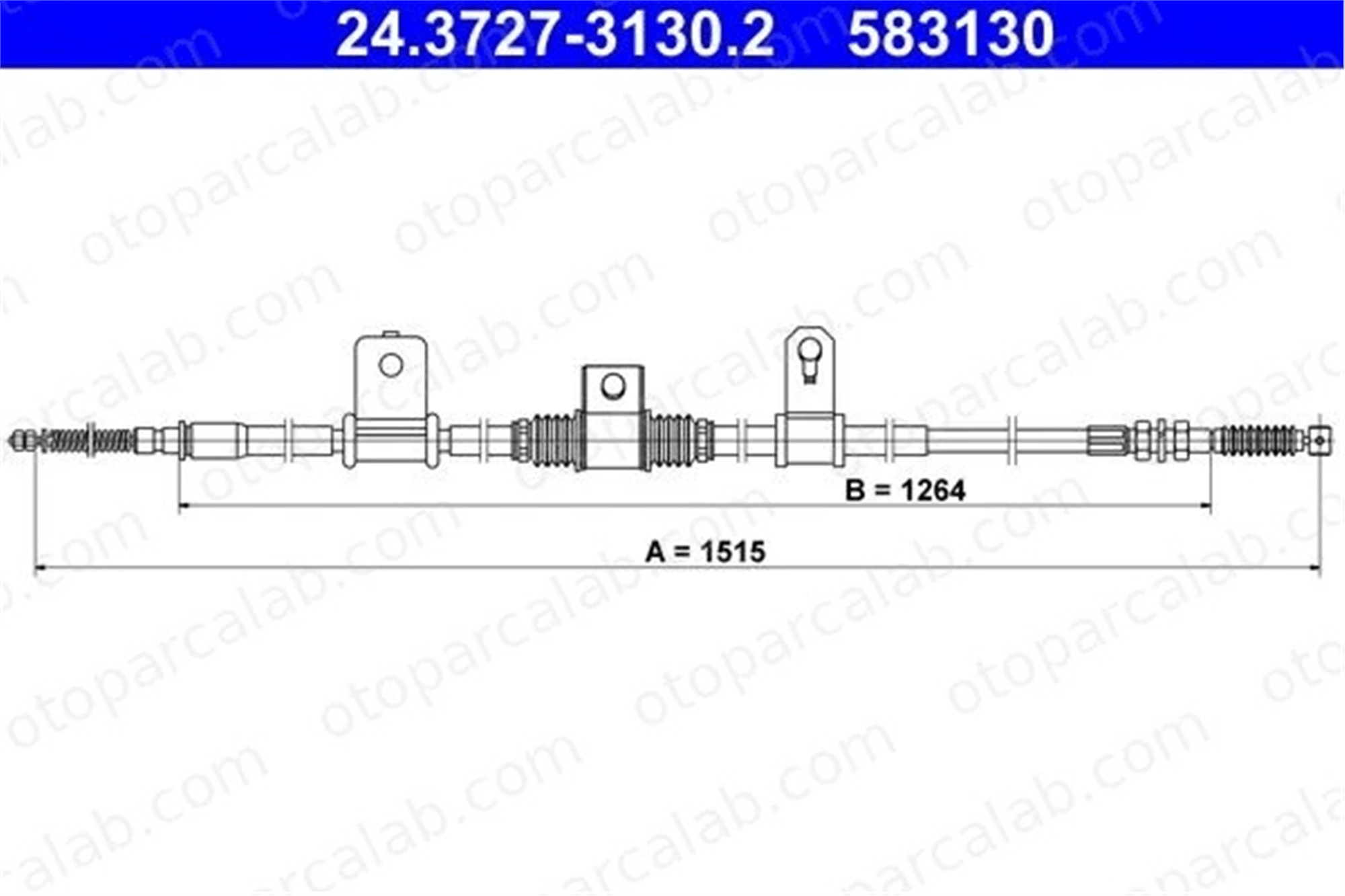 CAVO 2702 707 El Fren Teli Arka Sol HYUNDAI H-1 / STAREX Minibüs/Otobüs H-1 Panelvan/Van 599124A000