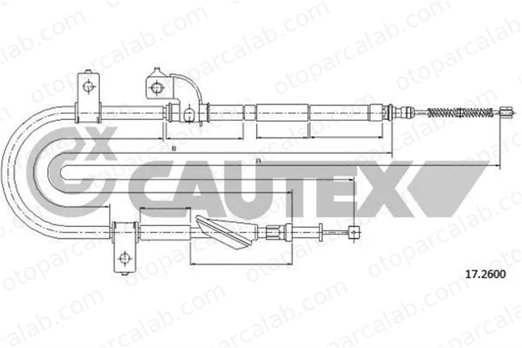 CAVO 4802 614 El Fren Teli Arka Sağ SUBARU LEONE III Station wagon LEONE III 26051FC020