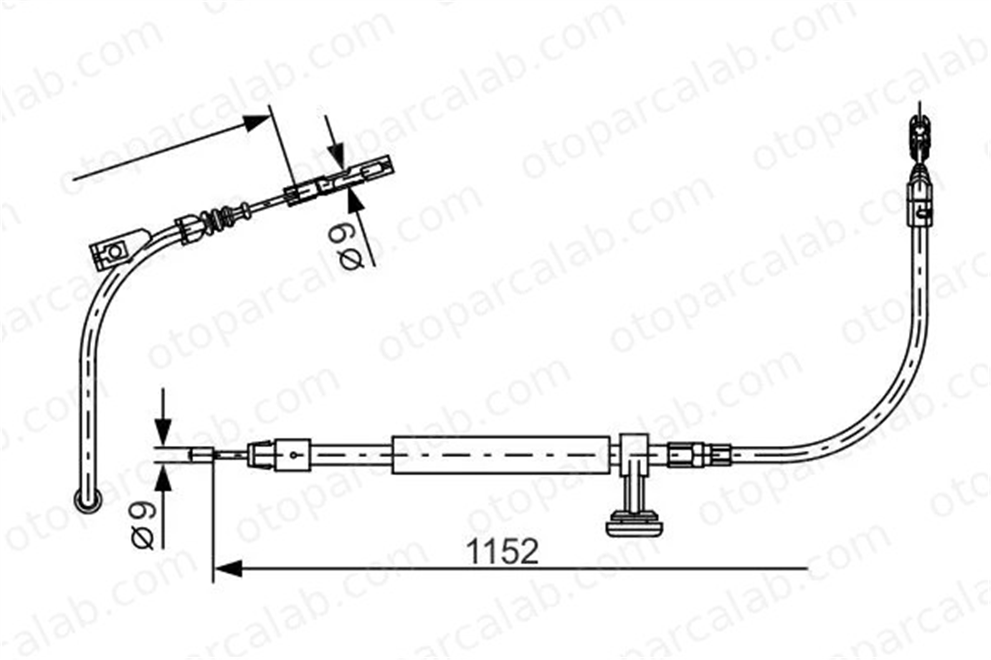 CAVO 5502 742 El Fren Teli Orta MERCEDES-BENZ C-SERISI C-SERISI T-Model A2044201085 2044201085
