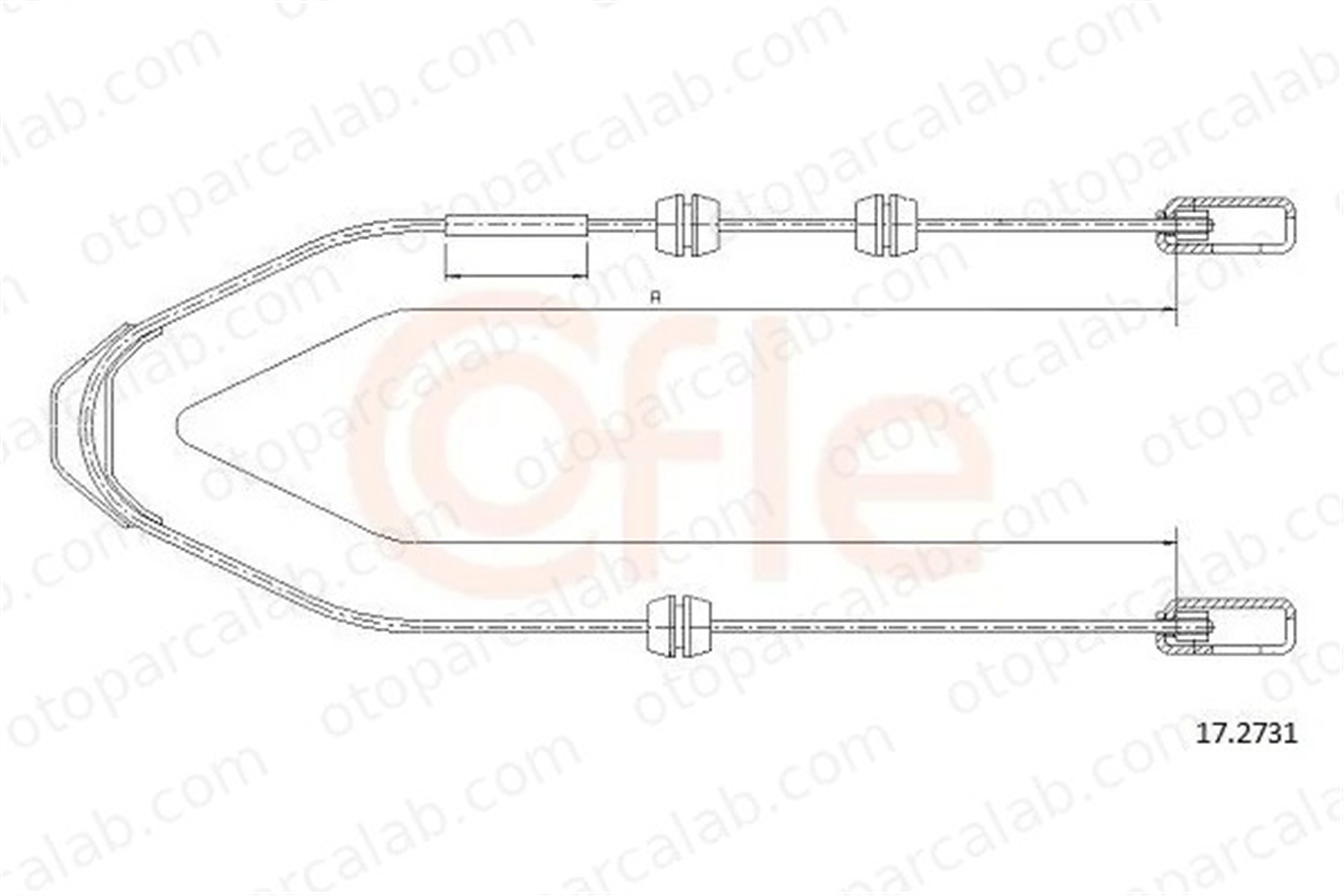 CAVO 5902 654 El Fren Teli Orta TOYOTA COROLLA Station wagon COROLLA Compact 4303489 94367287