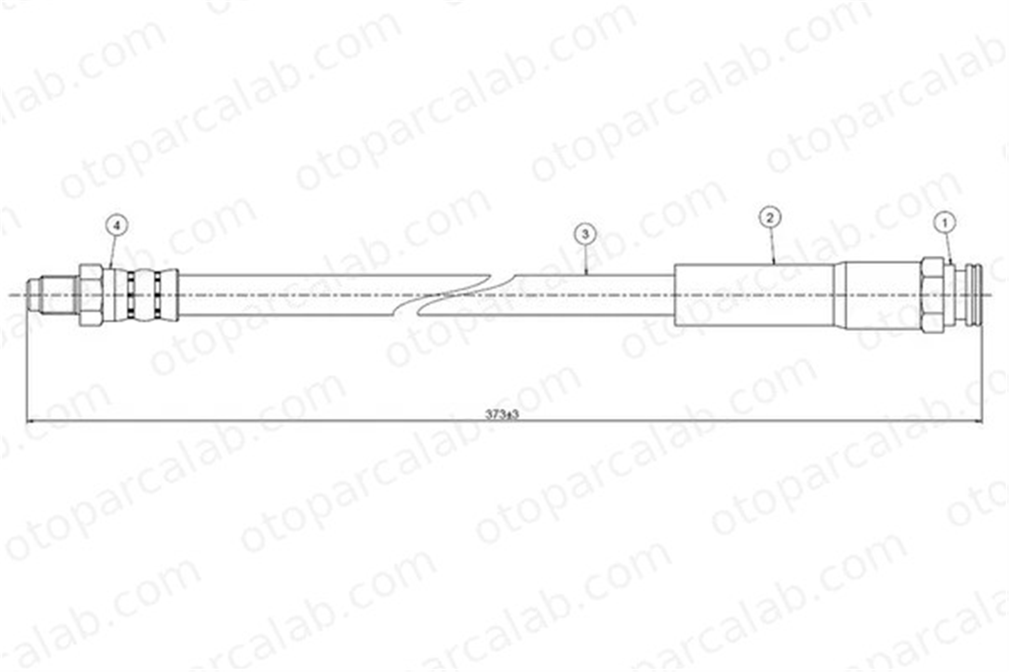 CAVO C800 012A Fren Hortumu Arka Sağ veya Sol PEUGEOT 505 Break 104 7701349126 7704001943