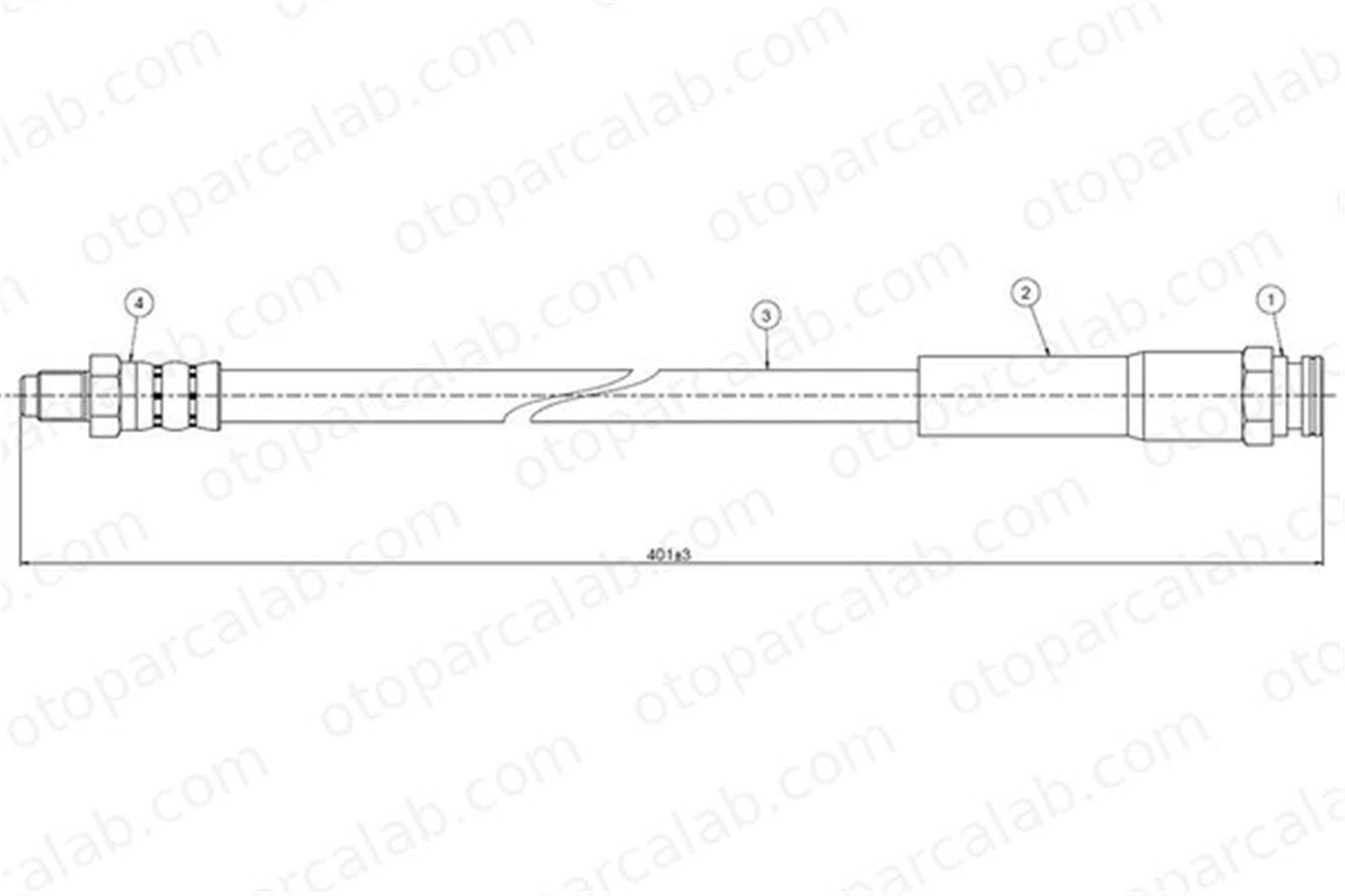 CAVO C800 068A Fren Hortumu Ön Sağ veya Sol PEUGEOT 505 505 Break 480621 480623