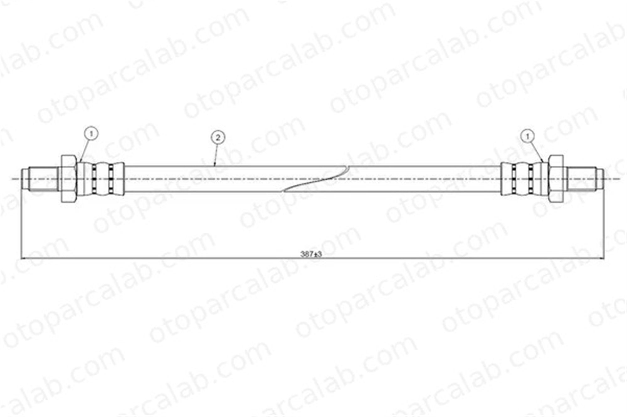 CAVO C800 103A Fren Hortumu Arka Sağ veya Sol VW LT 28-35 I Panelvan/Van LT 40-55 I Platform şasi 281611771