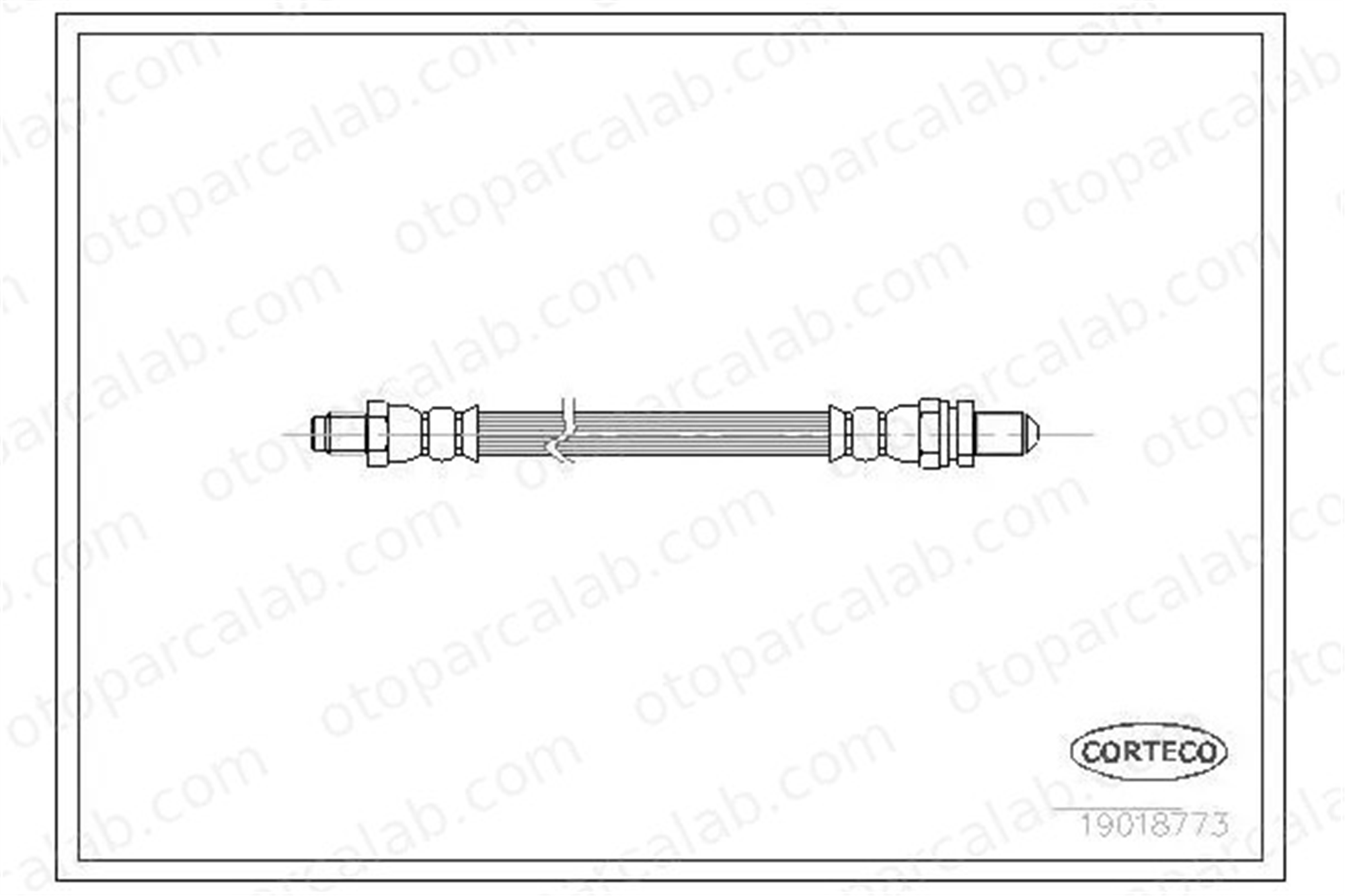 CAVO C800 237A Fren Hortumu Ön Sağ veya Sol FORD SIERRA II SIERRA II Hatchback 6125634 1666247