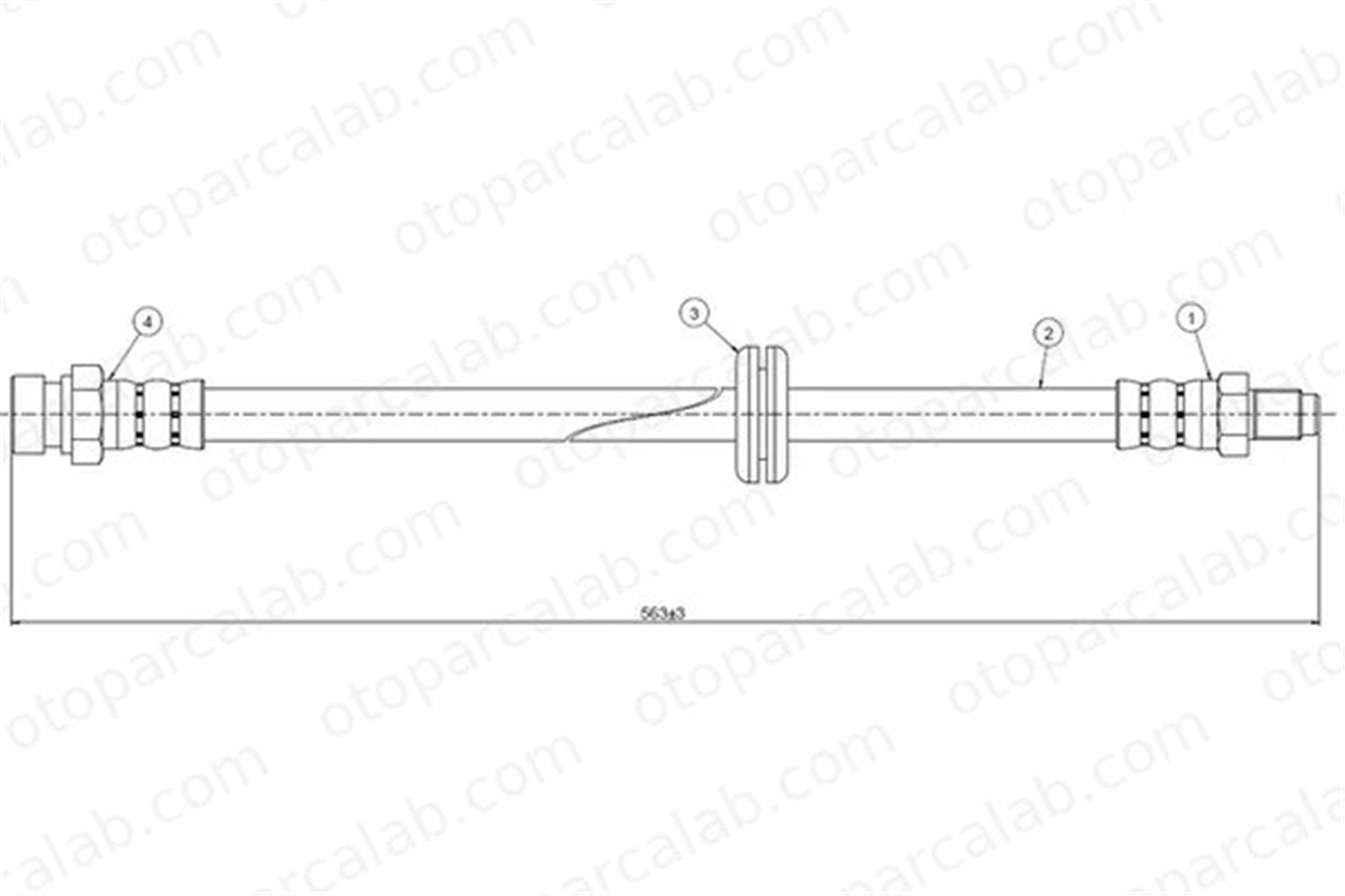 CAVO C800 272A Fren Hortumu Ön Sağ veya Sol SAAB 9000 Hatchback 9000 8953291