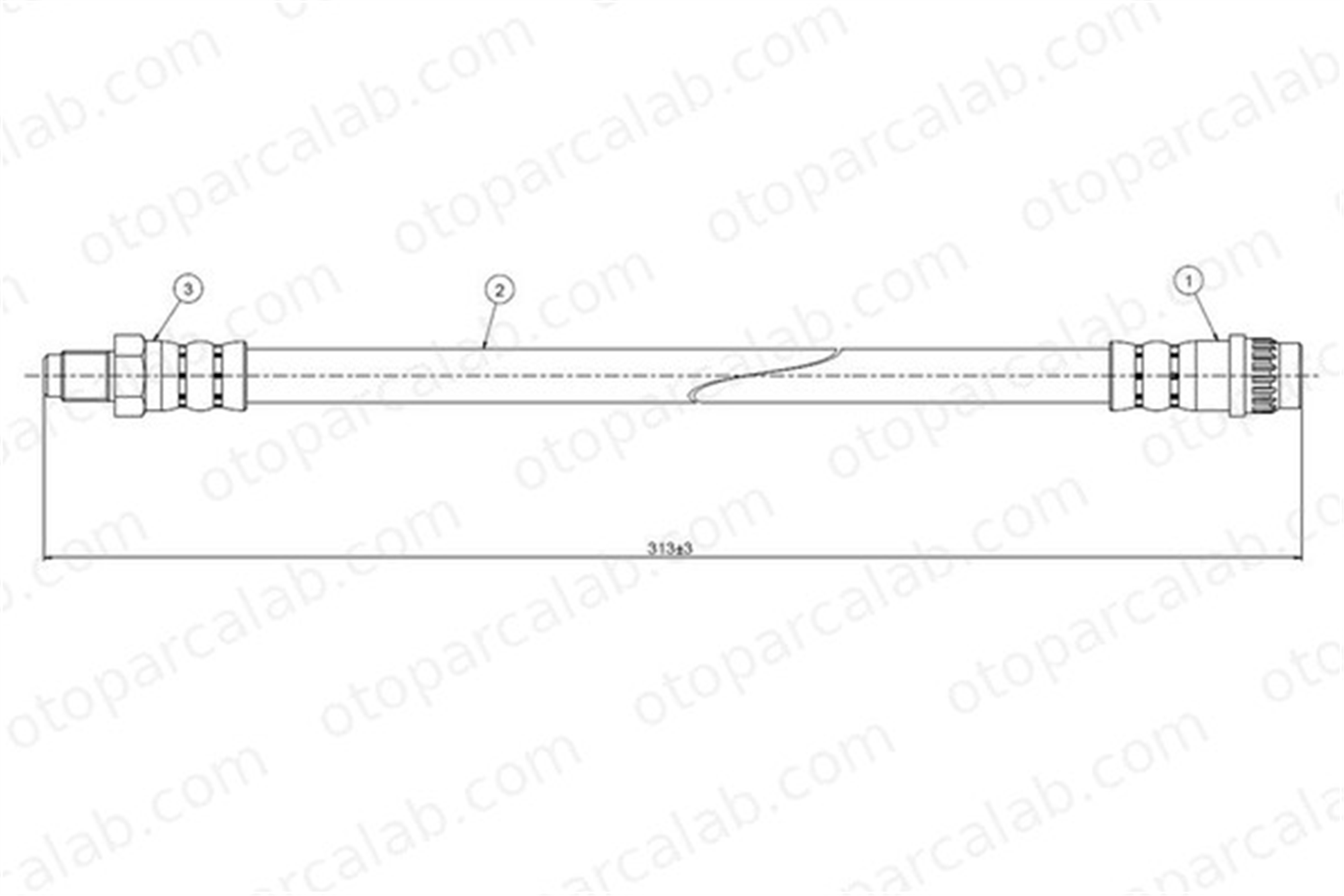 CAVO C800 297A Fren Hortumu Arka Sağ veya Sol RENAULT 19 I 19 I Chamade 7700832611
