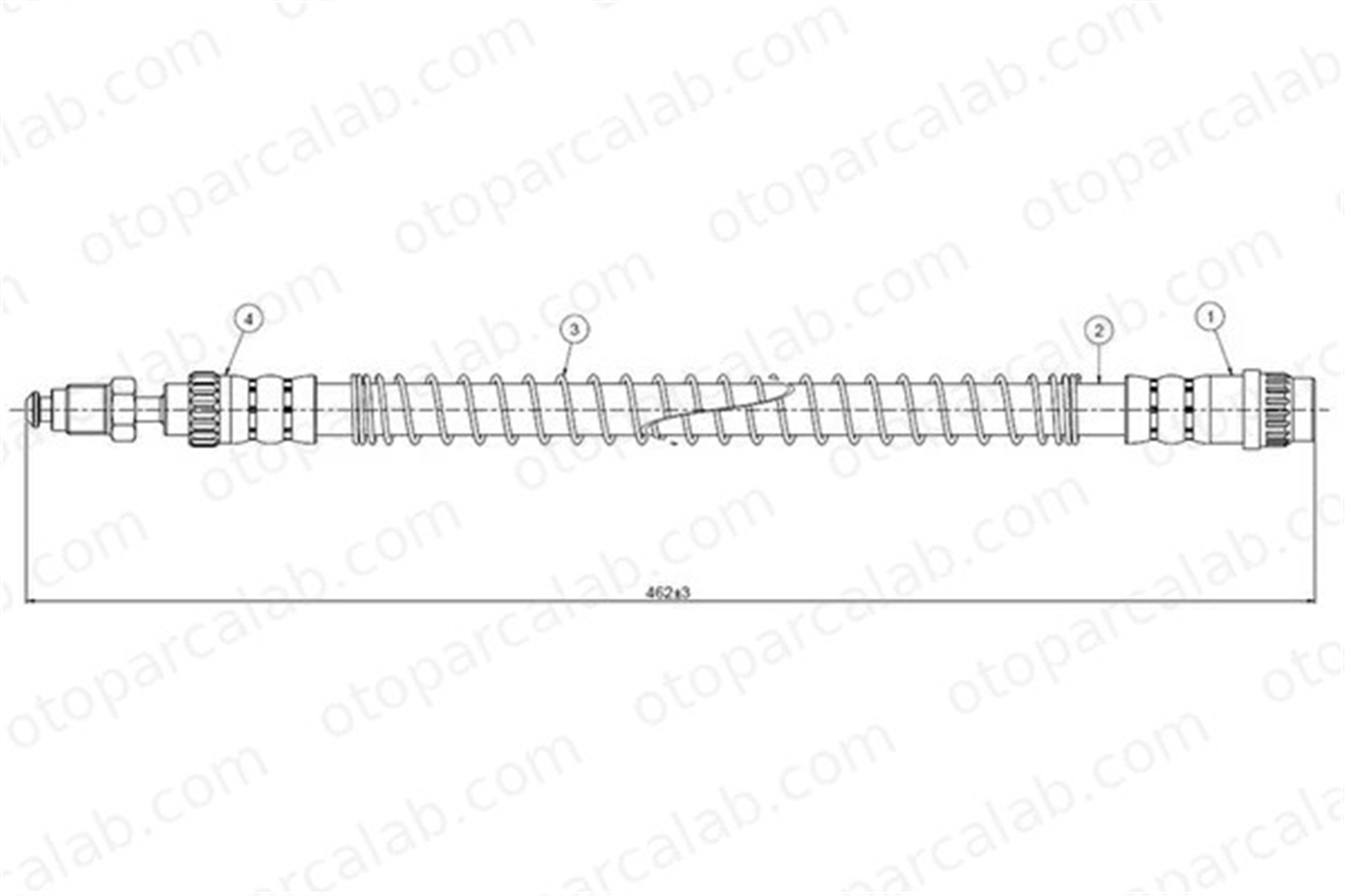 CAVO C800 316A Fren Hortumu Ön Sağ veya Sol PEUGEOT 405 I 405 I Break 480646 480642