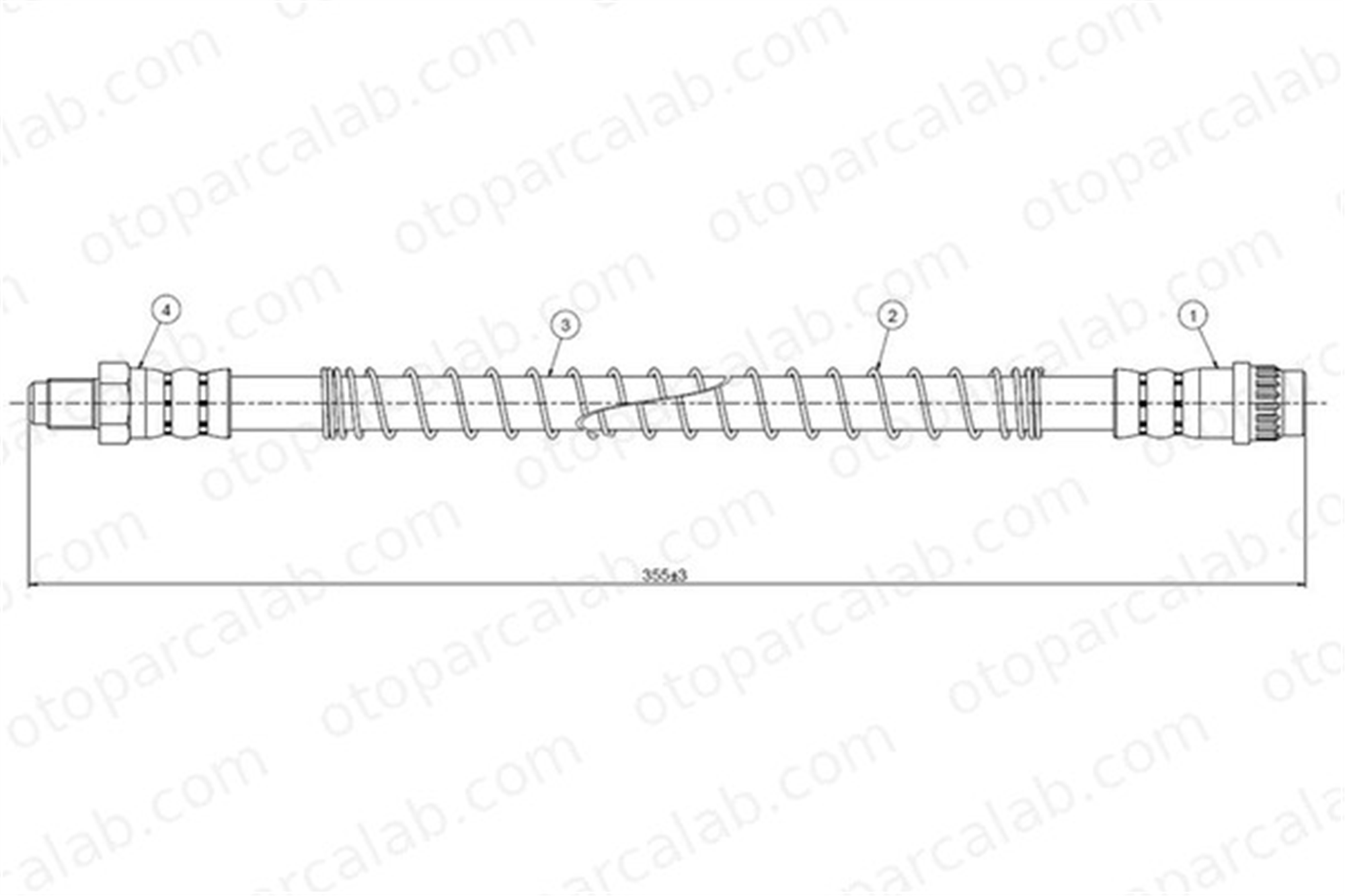 CAVO C800 409A Fren Hortumu Arka Sağ veya Sol CITROËN SAXO PEUGEOT 106 II 480655 480681