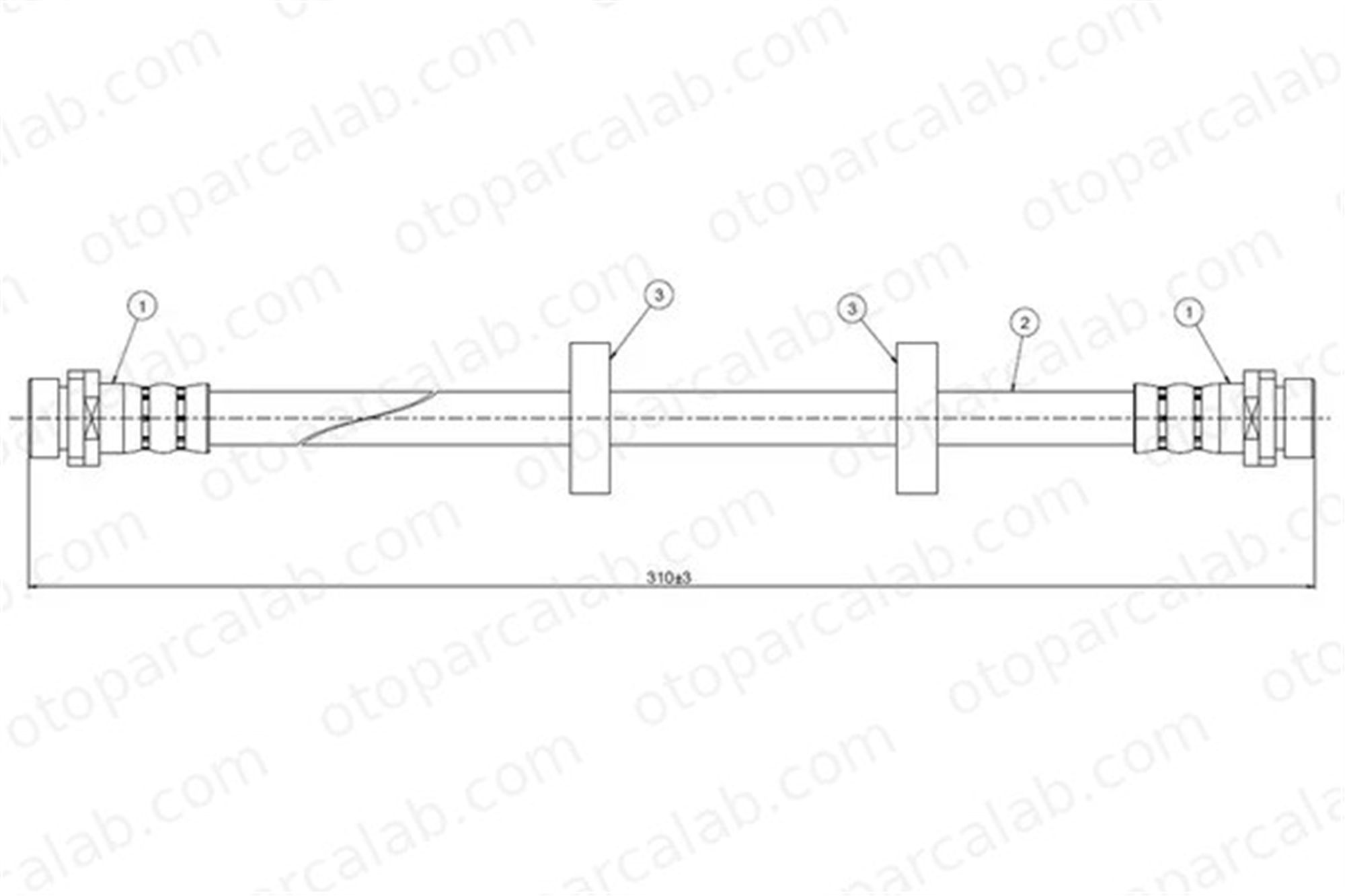 CAVO C800 441A Fren Hortumu Arka Sağ veya Sol FORD MONDEO I MONDEO I Sedan 6758585 93BB2282AA