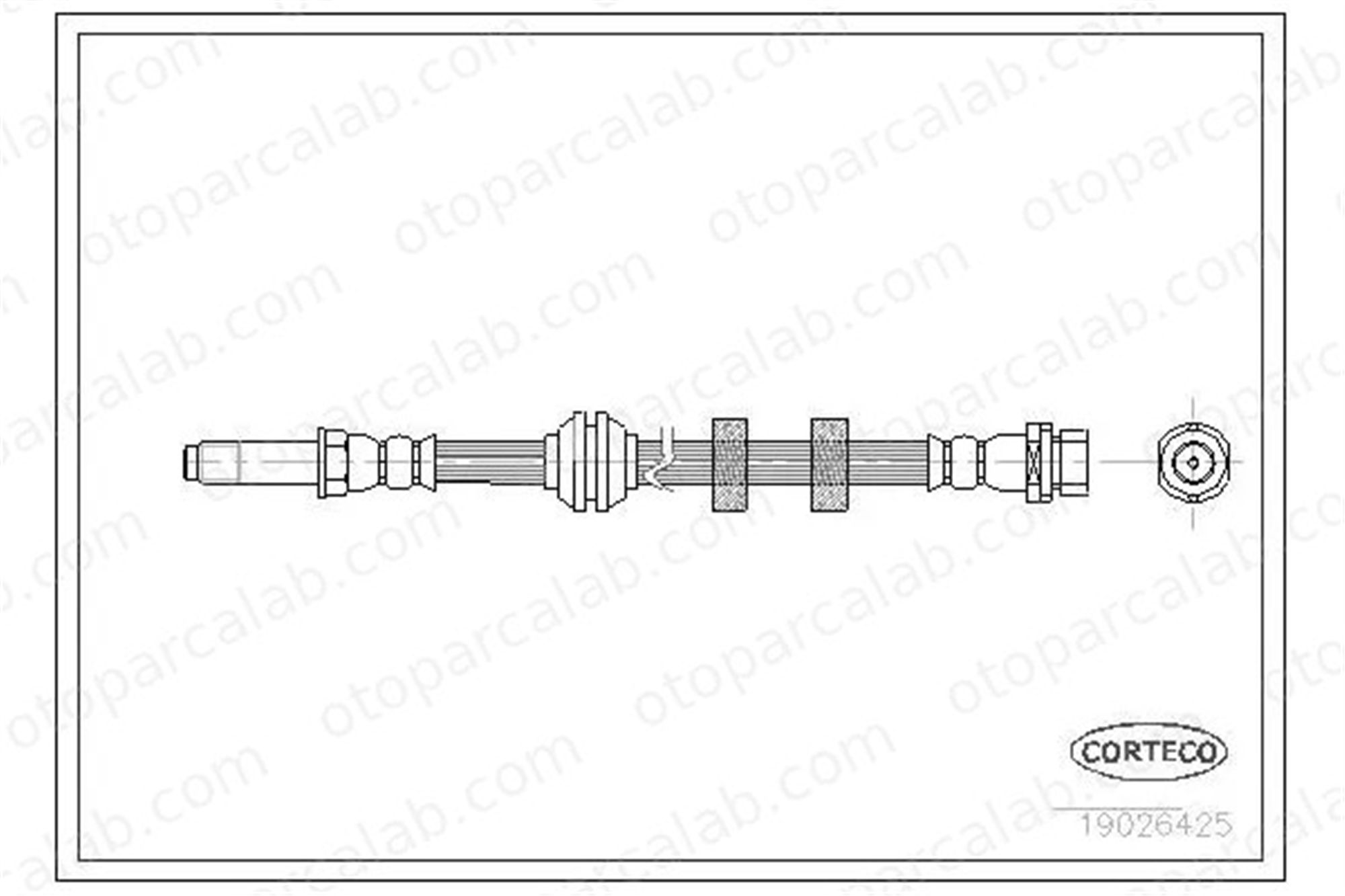 CAVO C800 445A Fren Hortumu Ön Sağ veya Sol FORD MONDEO I MONDEO I Turnier 1071938 7067563