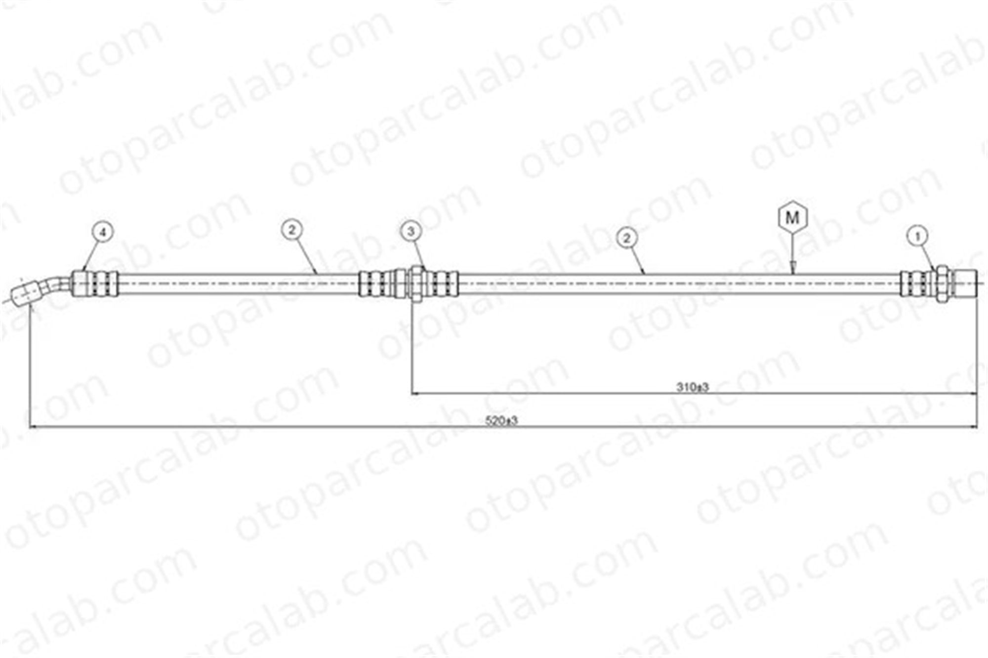 CAVO C800 464A Fren Hortumu Arka Sağ veya Sol SUBARU IMPREZA Station wagon 26531AA070 26531AA041