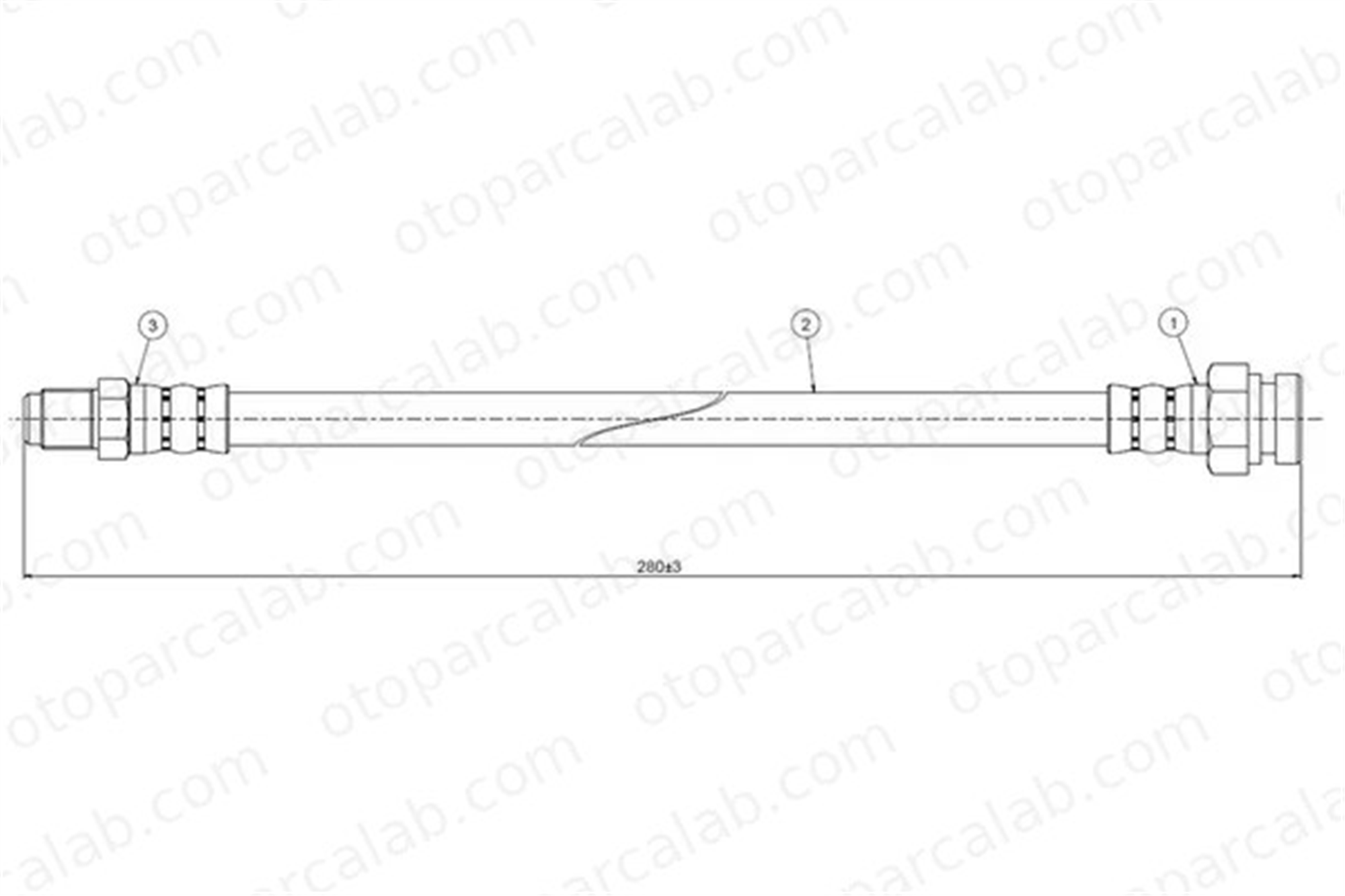 CAVO C800 473A Fren Hortumu Arka Sağ veya Sol SEAT MARBELLA TERRA SE028744400A