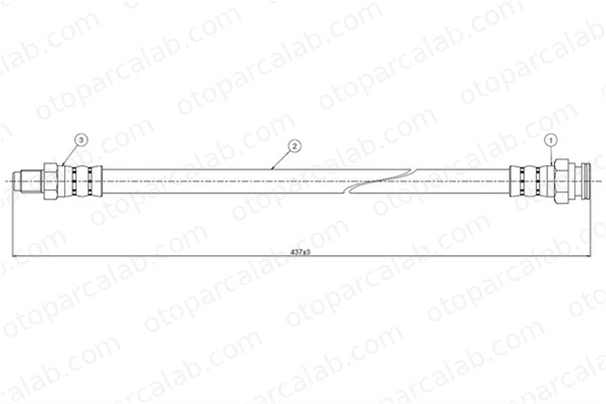 CAVO C800 508A Fren Hortumu Ön Sağ veya Sol ALFA ROMEO 155 145 46448592 60812130