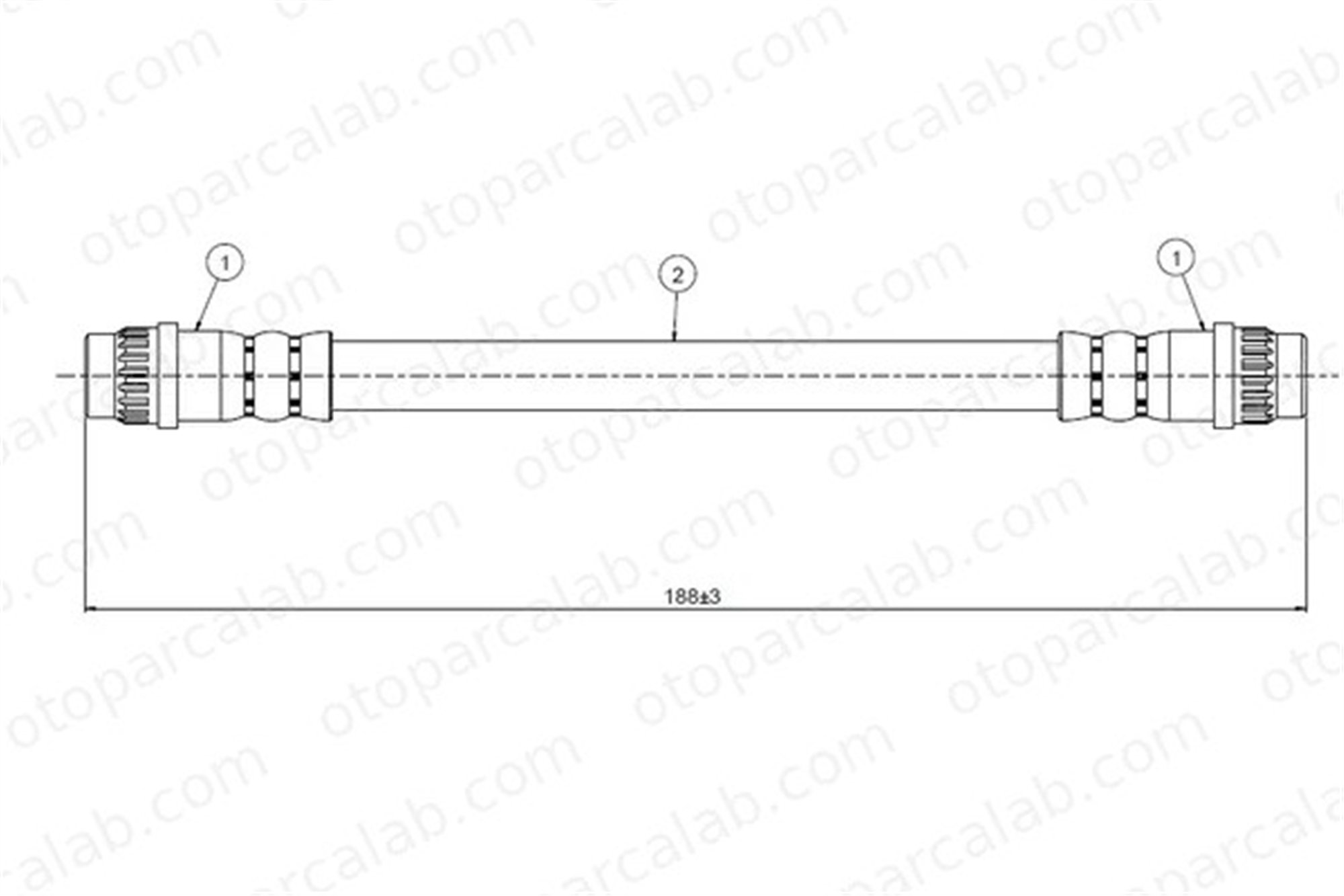 CAVO C800 550A Fren Hortumu Arka Sağ veya Sol RENAULT CLIO II TWINGO II 7700416273