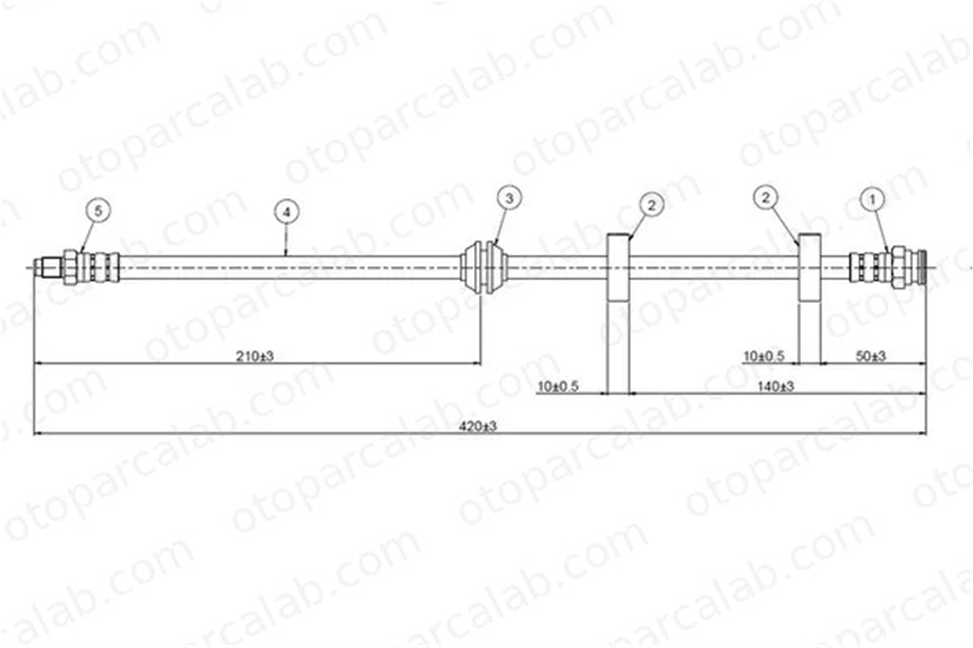 CAVO C800 552A Fren Hortumu Ön Sağ veya Sol FIAT PUNTO LANCIA Y 46423179