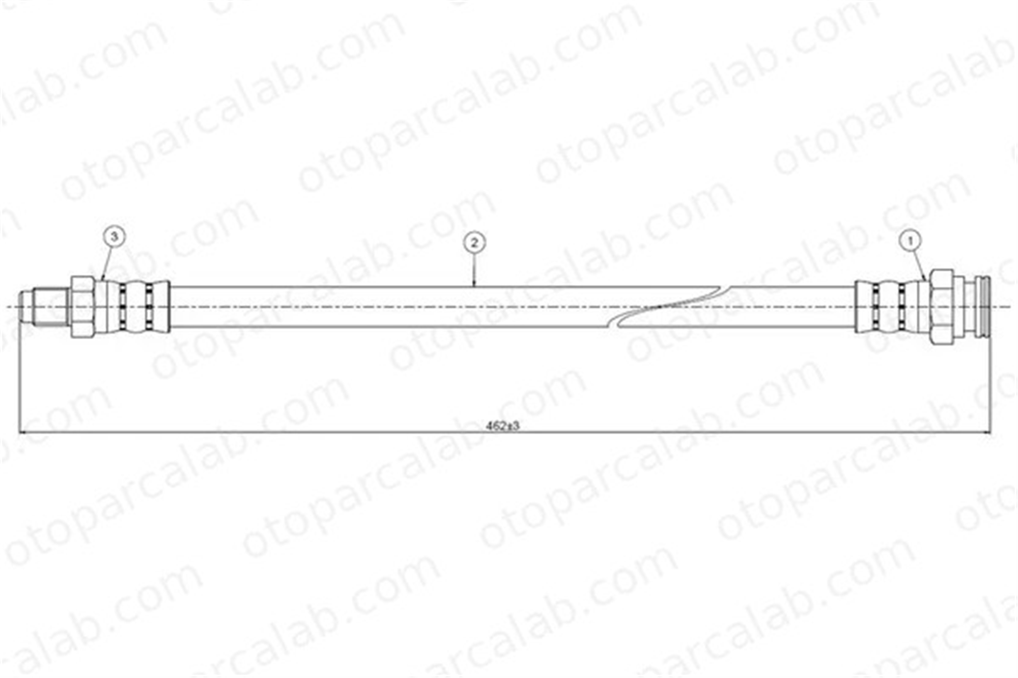 CAVO C800 565A Fren Hortumu Ön Sağ veya Sol CITROËN BX 95632790