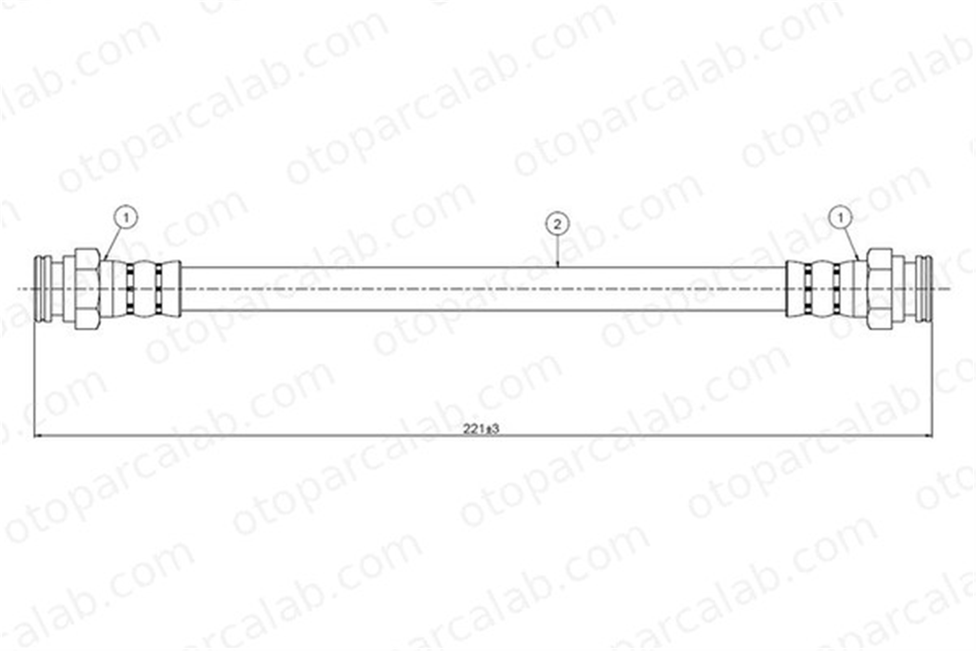 CAVO C800 567A Fren Hortumu Arka Sağ veya Sol FIAT UNO CITROËN AX 7563852 5944002