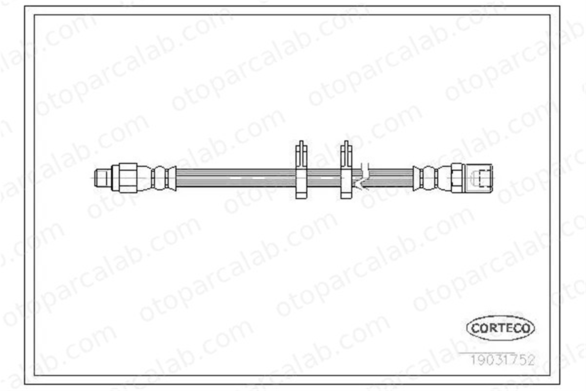 CAVO C800 647A Fren Hortumu Ön Sağ veya Sol IVECO DAILY II Panelvan/Van DAILY II Platform şasi 8797513 93809503