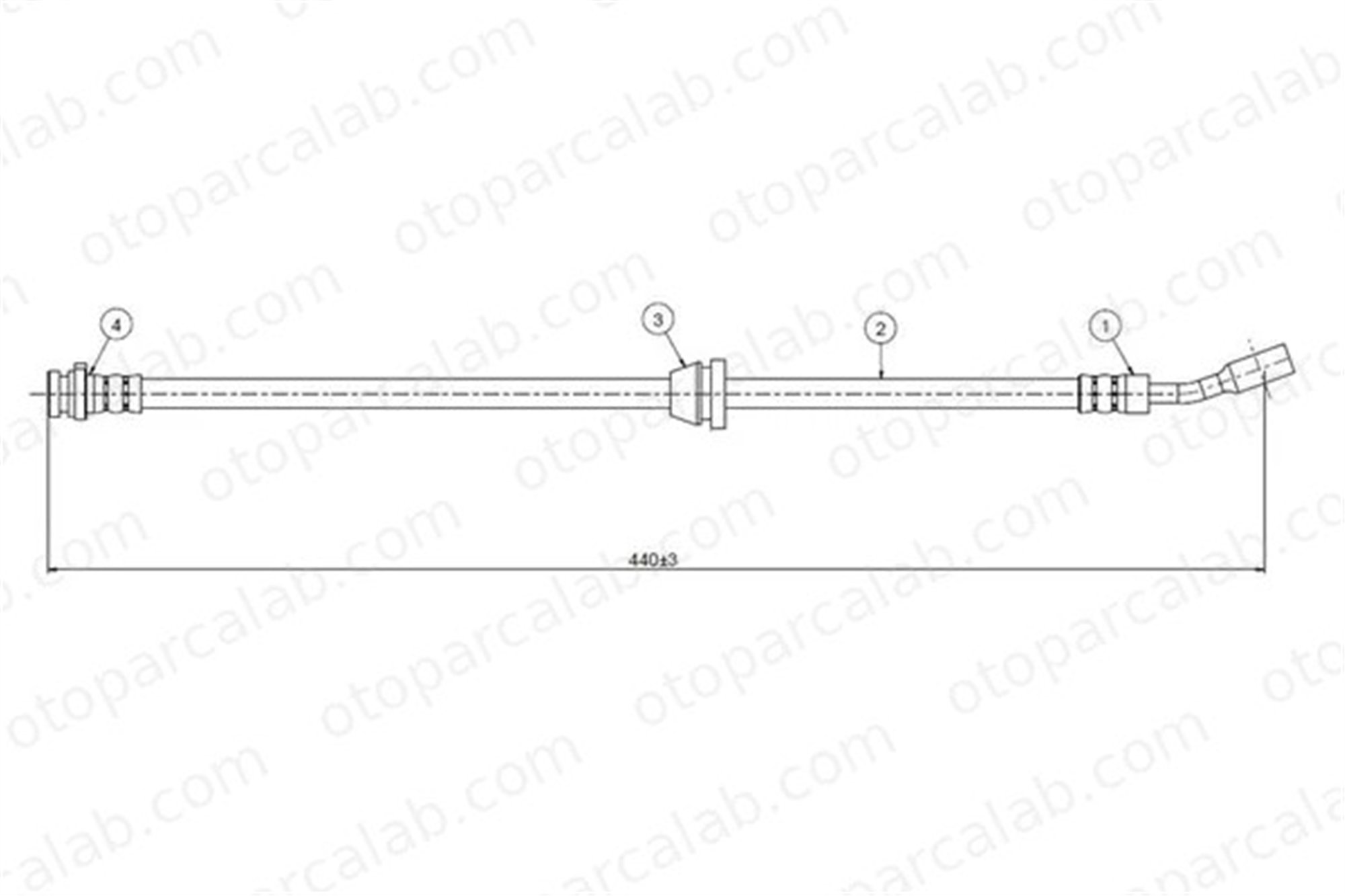 CAVO C800 669A Fren Hortumu Ön Sağ veya Sol CHEVROLET MATIZ SPARK D96316525