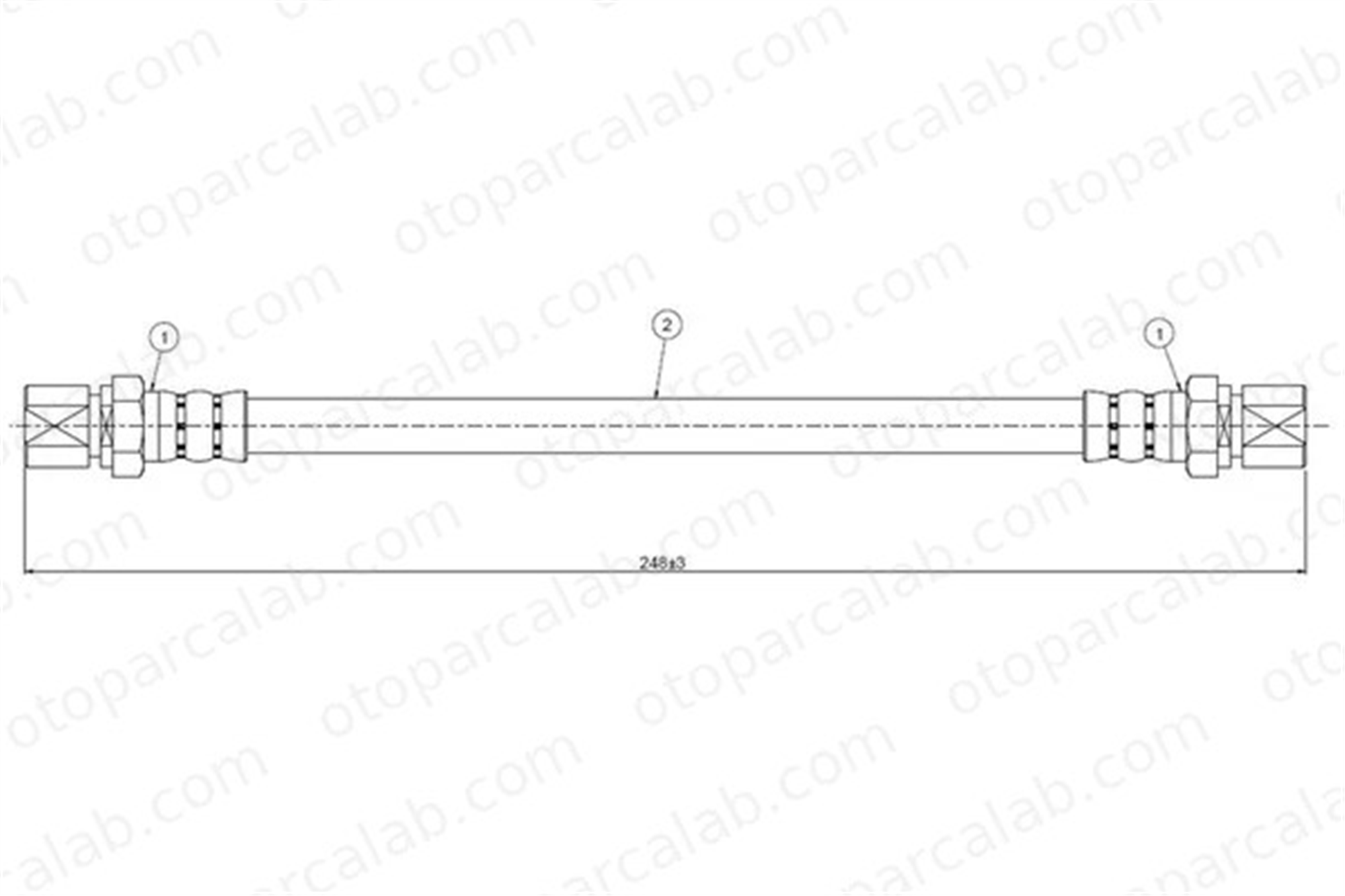 CAVO C800 671A Fren Hortumu Arka Sağ veya Sol DAEWOO NUBIRA Sedan NUBIRA Wagon D96308124