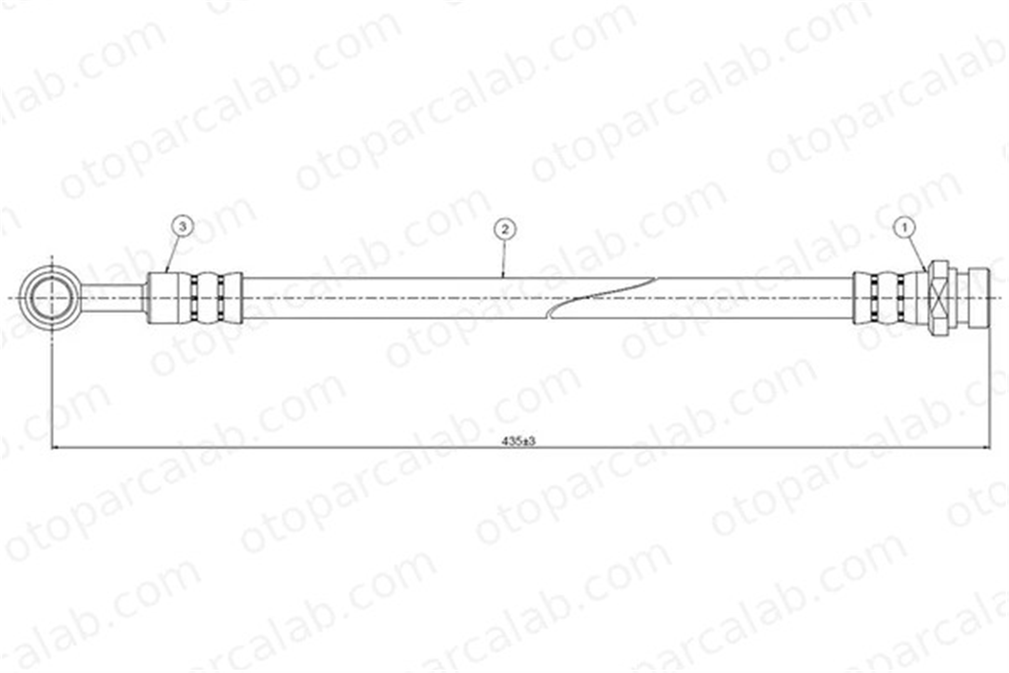 CAVO C800 711A Fren Hortumu Ön Sağ veya Sol HYUNDAI SONATA III 5873234001