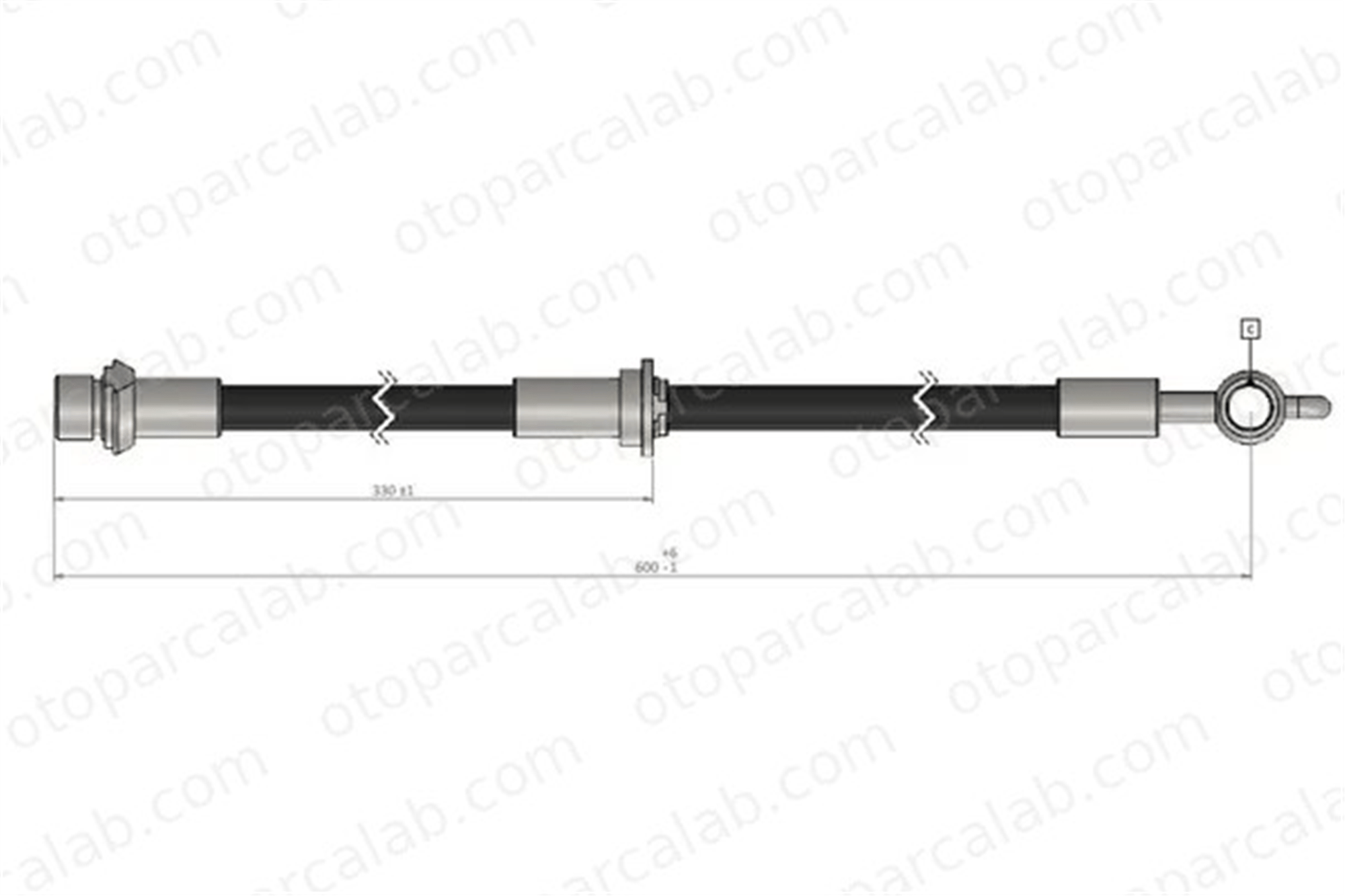 CAVO C900 448A Fren Hortumu Ön Sol TOYOTA AVENSIS AVENSIS Sedan 9008094132 9008094200