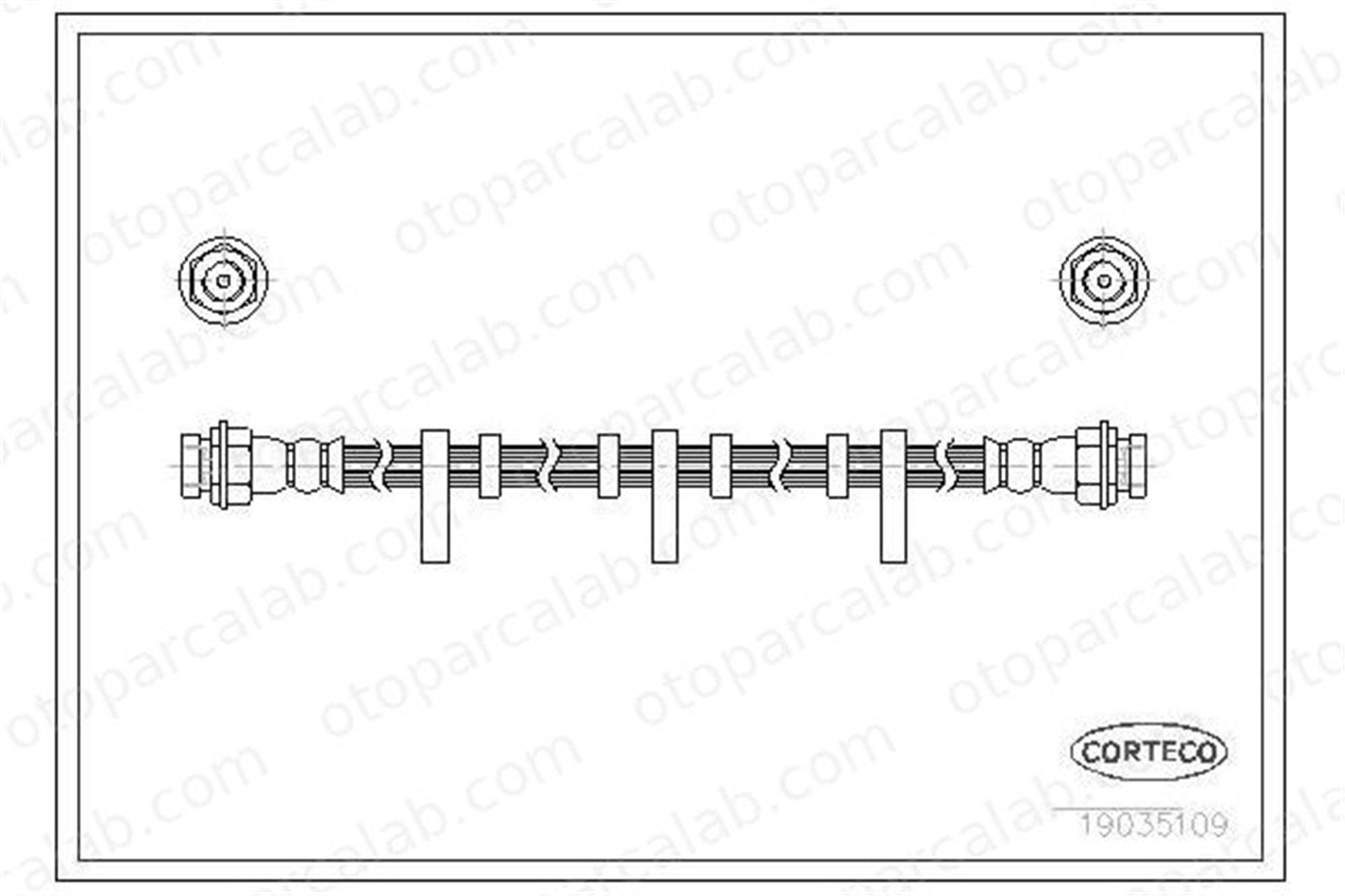 CAVO C900 532A Fren Hortumu Arka Sağ veya Sol CHRYSLER VOYAGER / GRAND VOYAGER III 4683290