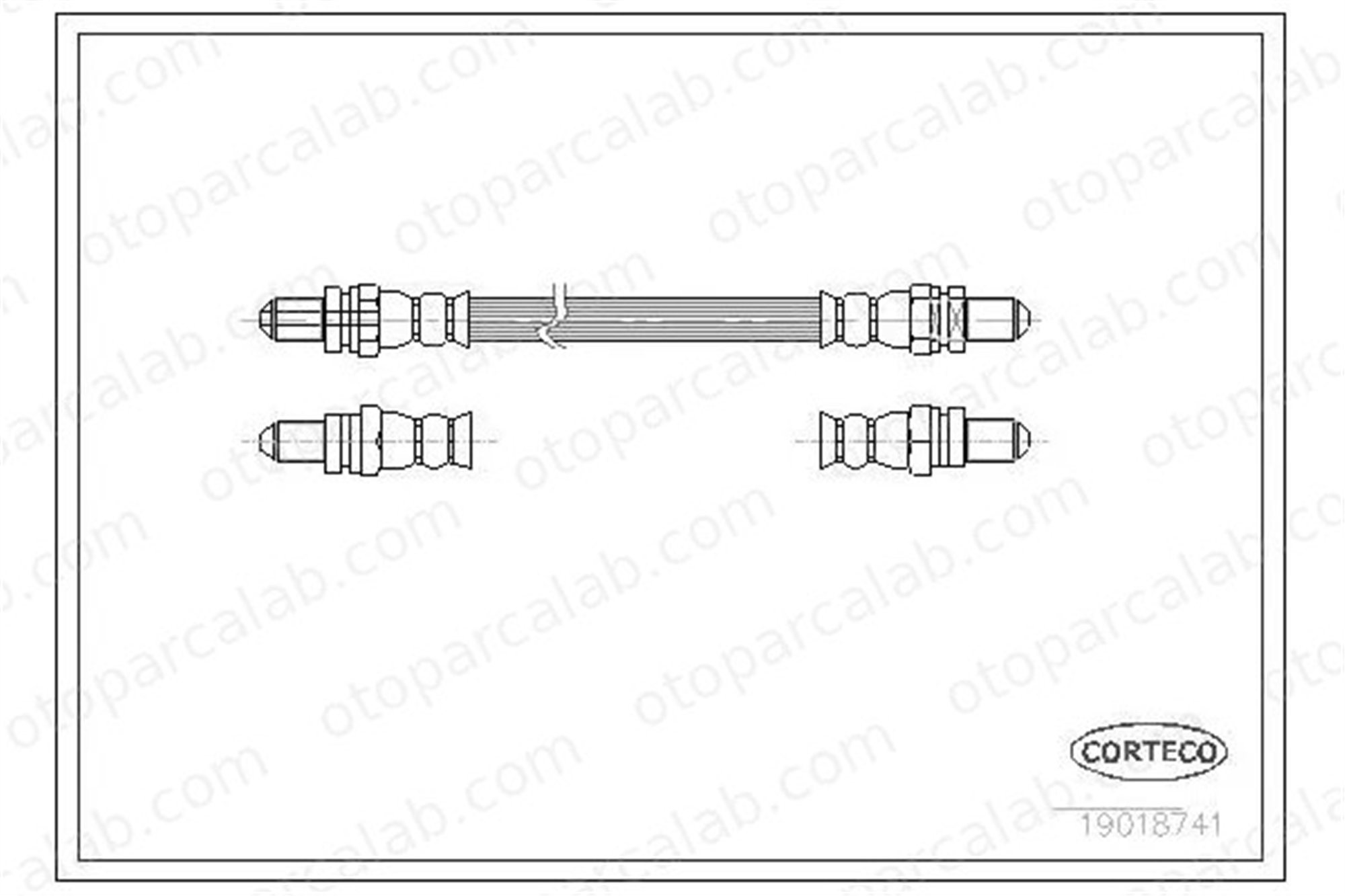 CAVO C900 745A Fren Hortumu Arka Sağ veya Sol FORD SIERRA II SCORPIO I 1613354 6126854