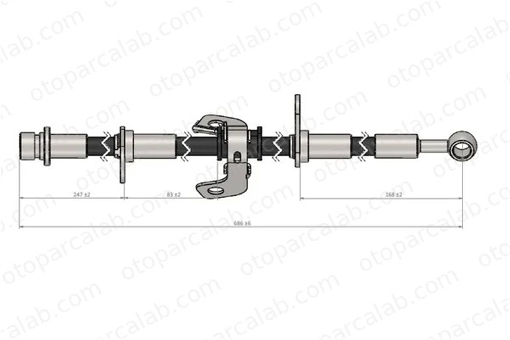 CAVO C900 762A Fren Hortumu Ön Sol HONDA CIVIC VI Fastback CIVIC VI Aerodeck 46411ST3E02