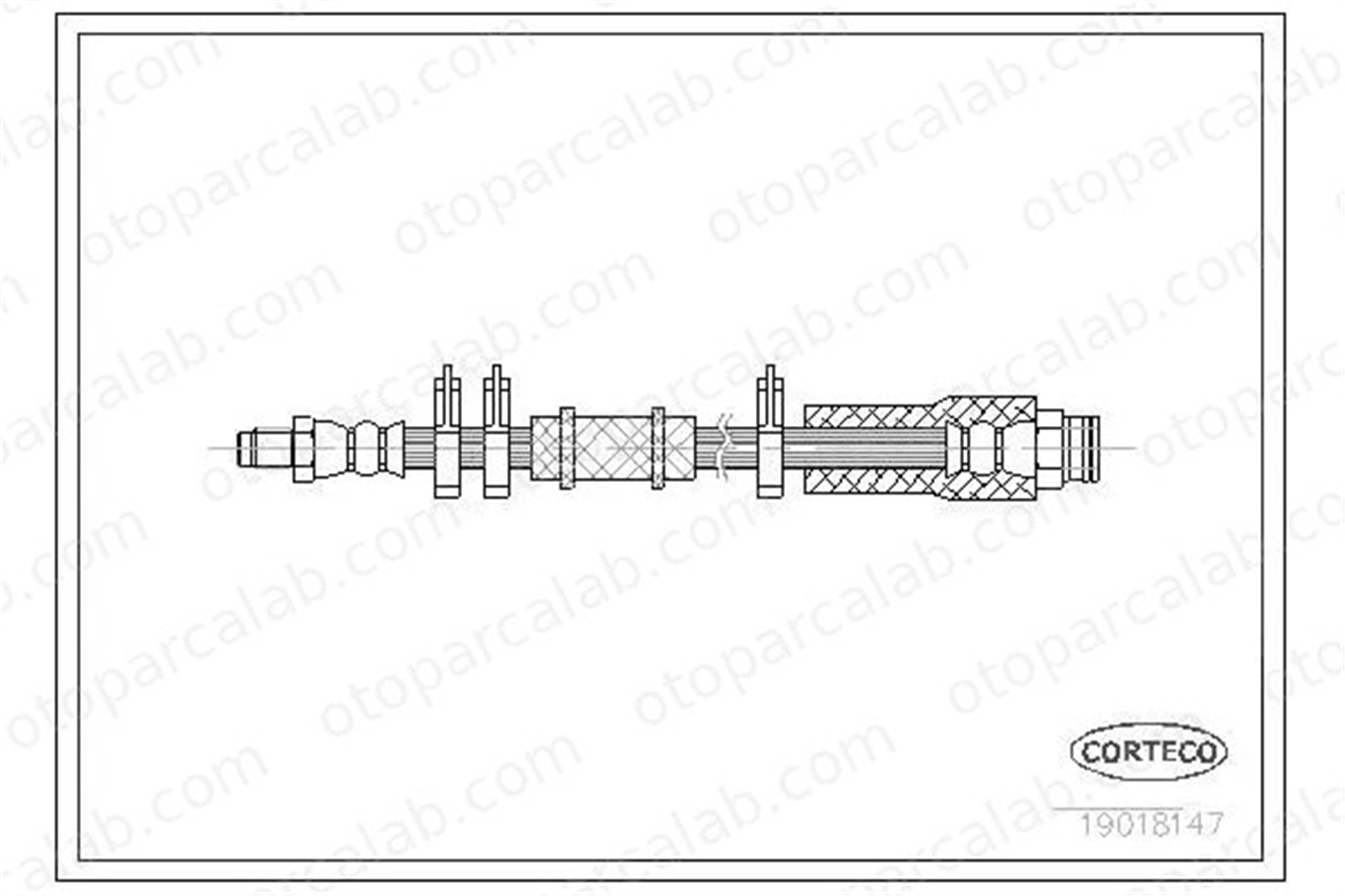 CAVO C900 928A Fren Hortumu Ön Sağ veya Sol LANCIA Y10 FIAT ARGENTA 7590581 7590614