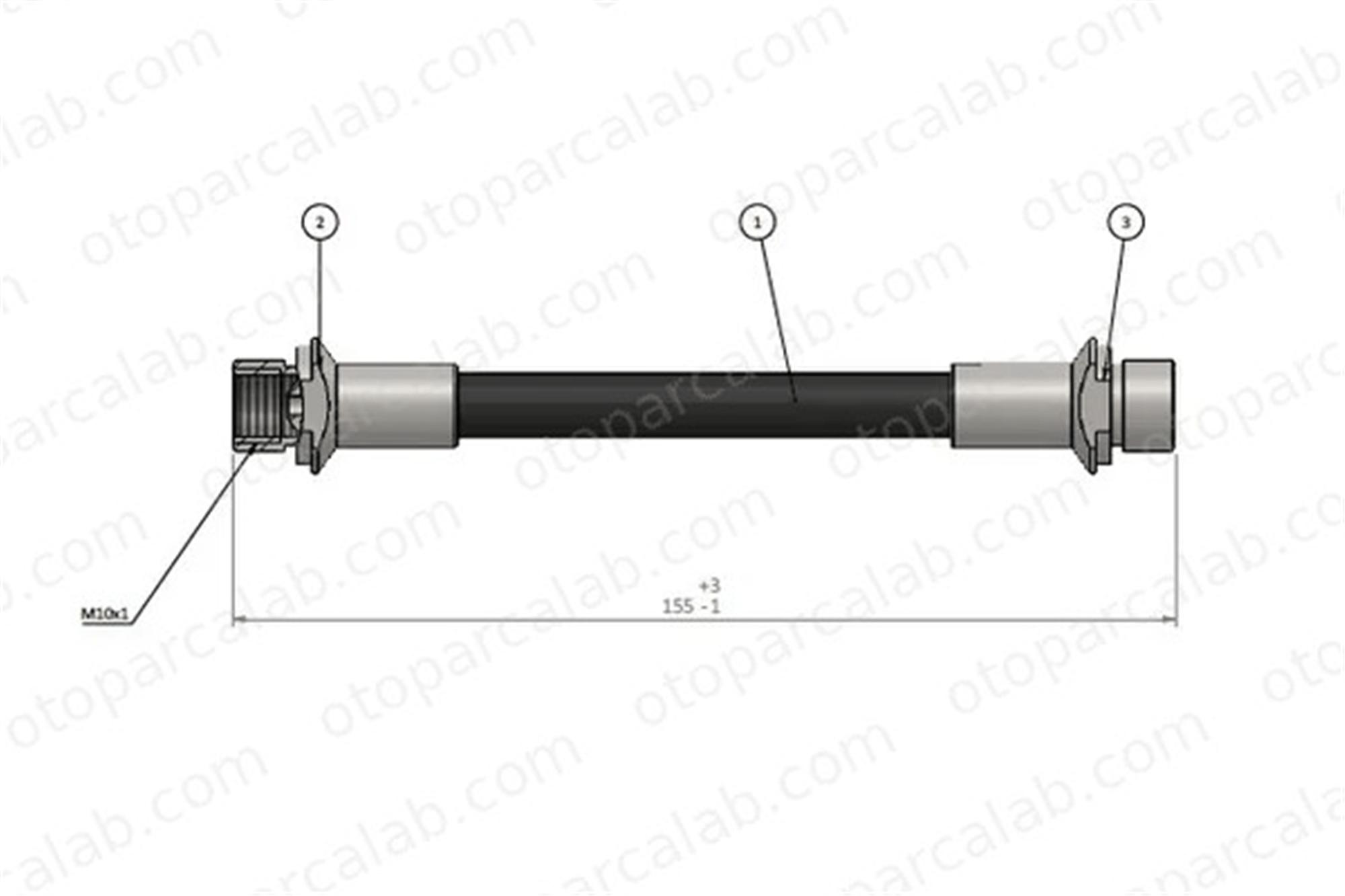 CAVO C900 952A Fren Hortumu Arka Sağ TOYOTA AURIS COROLLA Sedan 90947W2025 90947W2045
