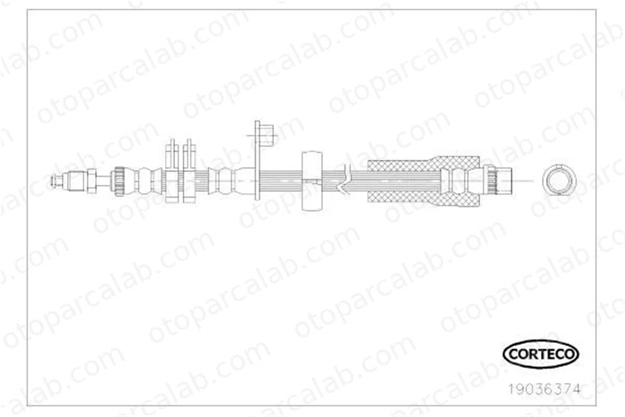 CAVO C900 988A Fren Hortumu Ön Sağ veya Sol CITROËN C8 PEUGEOT 807 4806J6