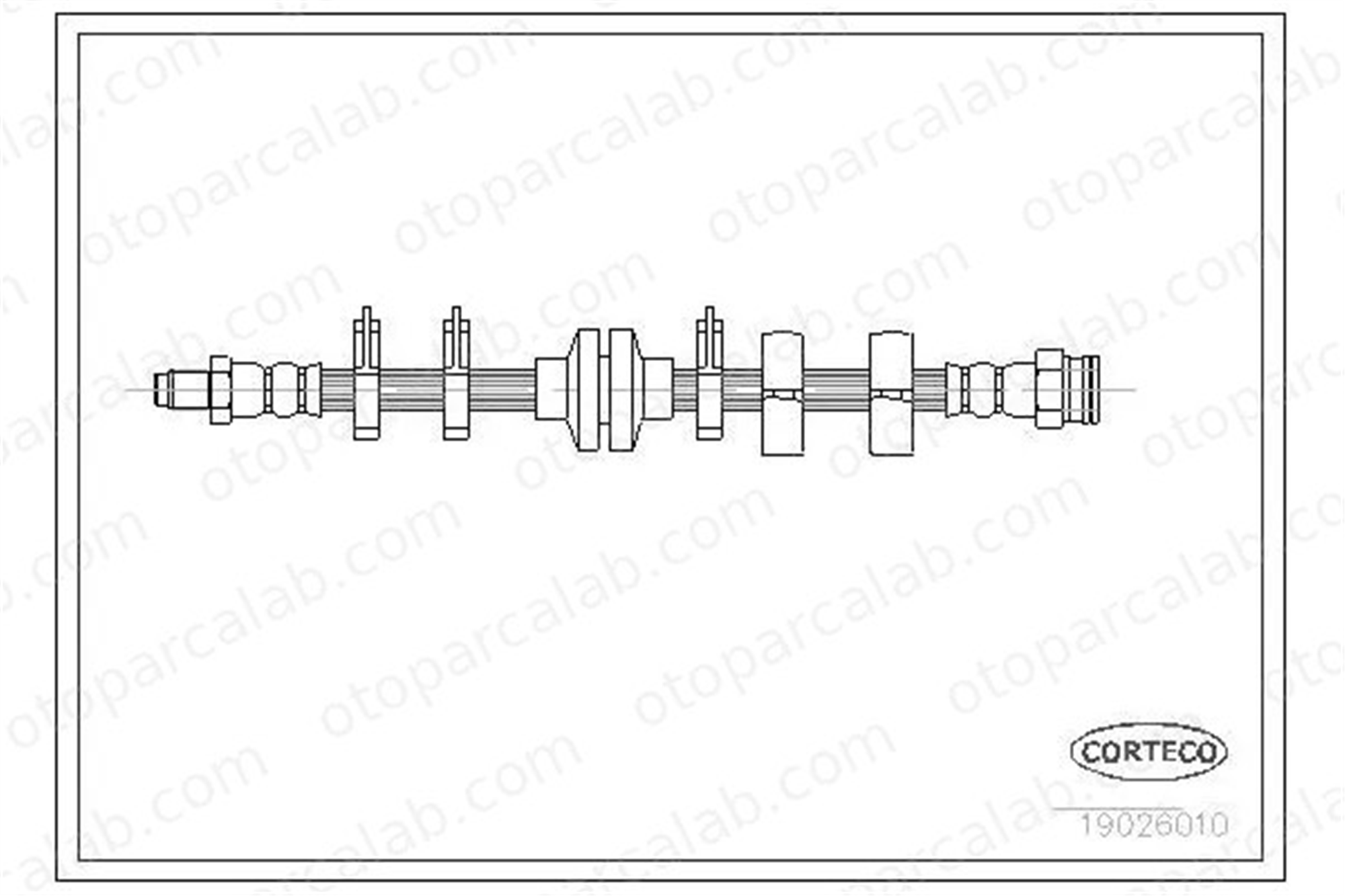 CAVO C901 028A Fren Hortumu Ön Sağ FIAT BRAVO I BRAVA 46421964 46448591