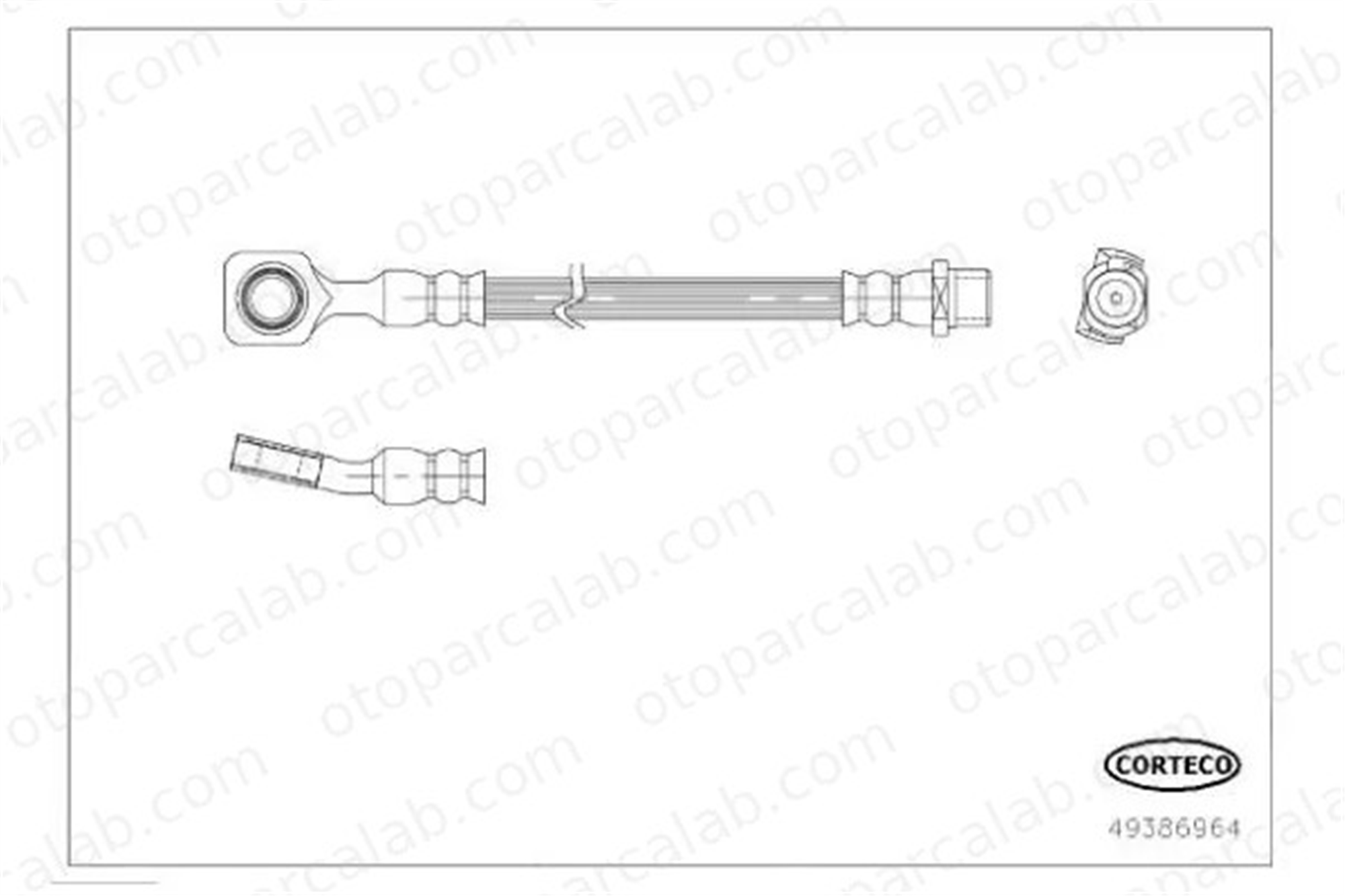 CAVO C901 581A Fren Hortumu Arka Sağ SAAB 9-3 9-3 Station wagon 12841243