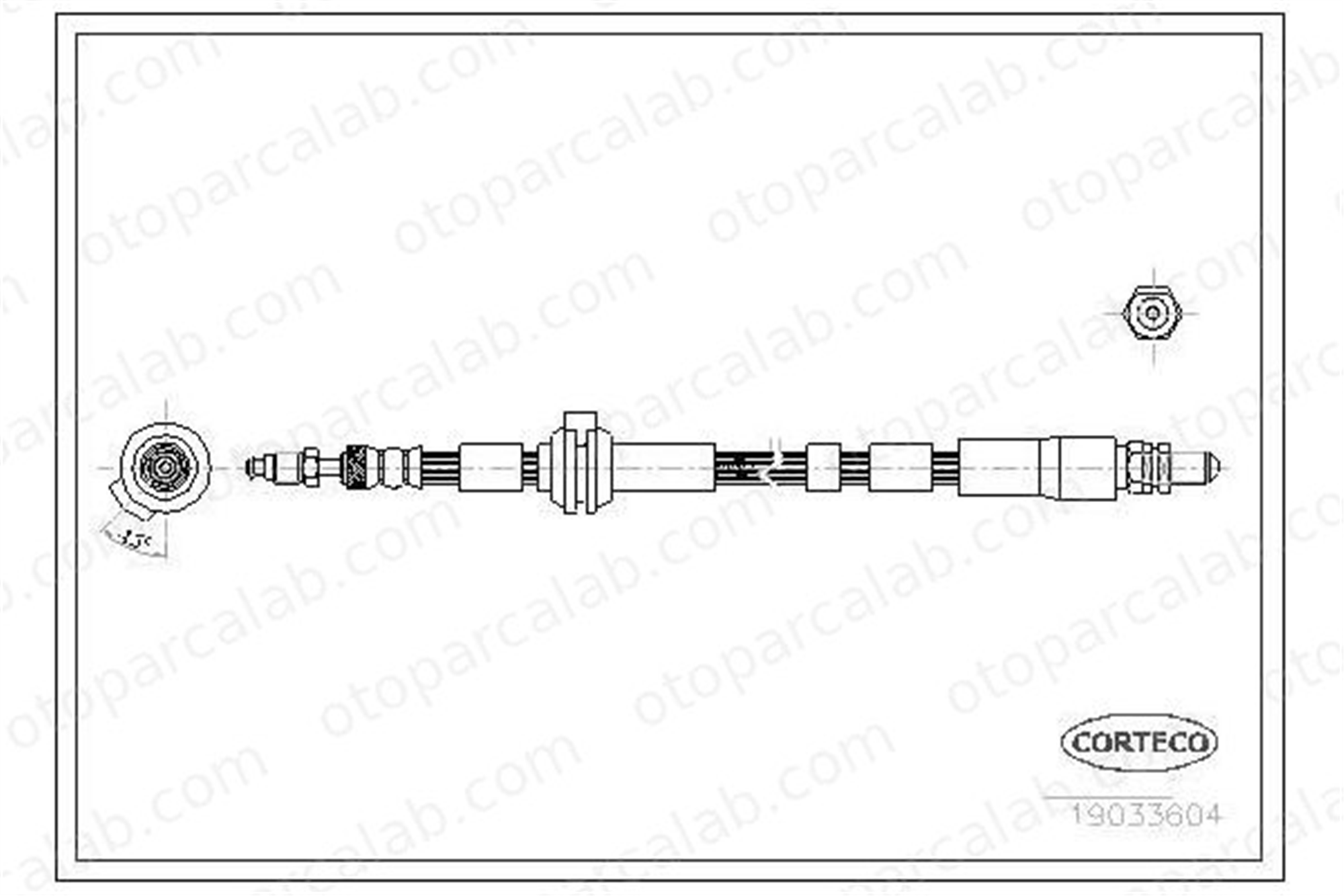 CAVO C901 719A Fren Hortumu Ön Sağ FORD KA STREET KA 1256255 1315751