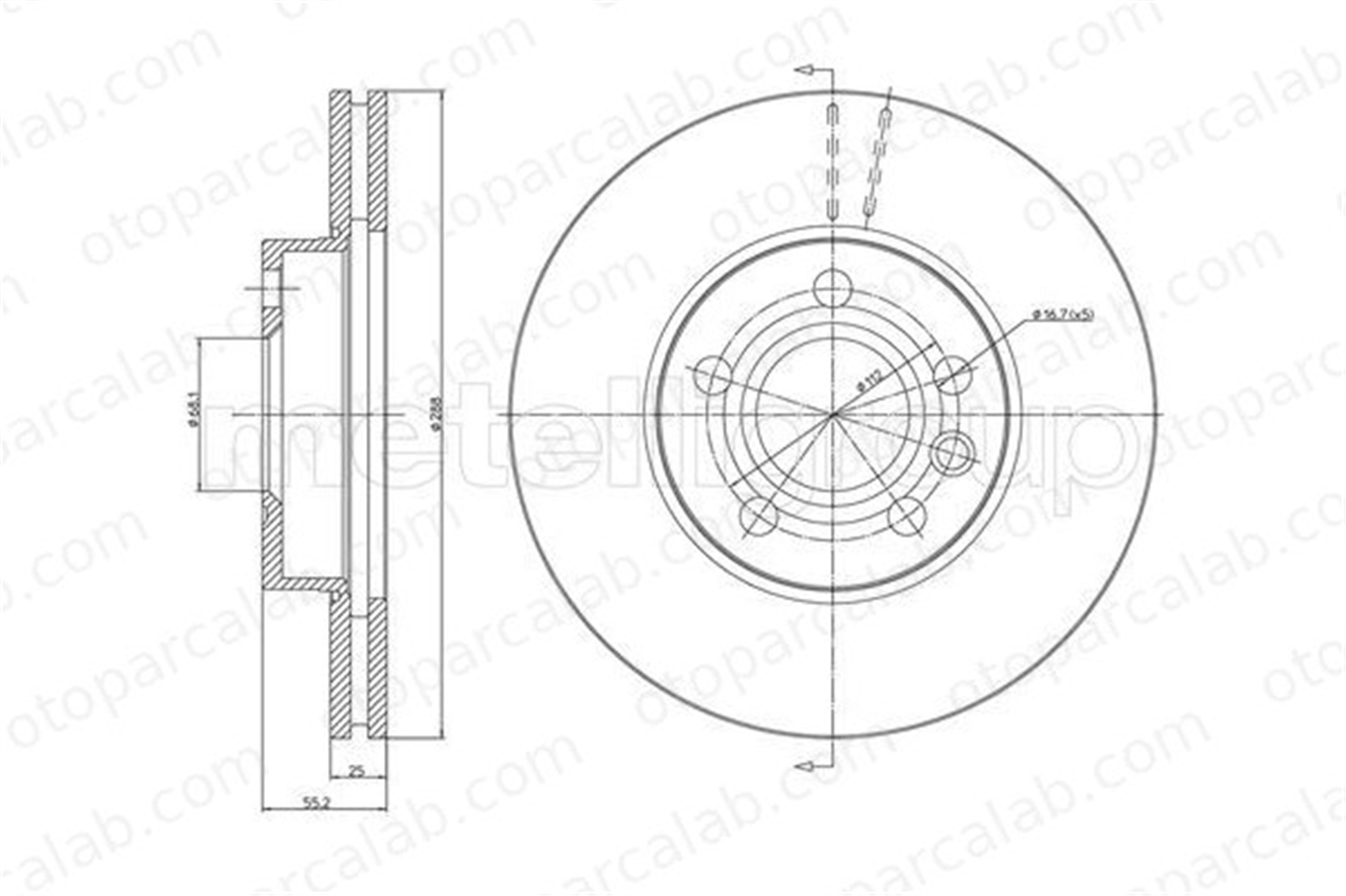 CIFAM 800-403C Fren Disk Ayna Ön Sağ ve Sol VW SHARAN FORD GALAXY I 21526798372 21526783622